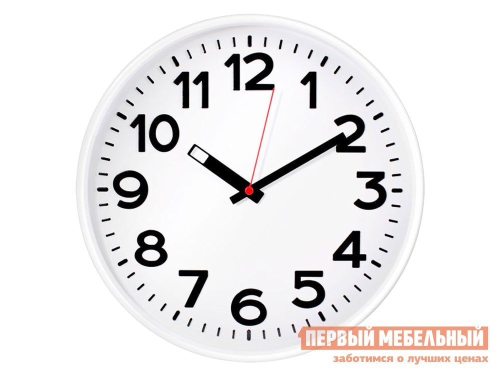 Часы  Тройка Белый, пластик