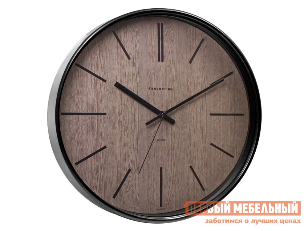 Часы  Алмонд Черный, пластик