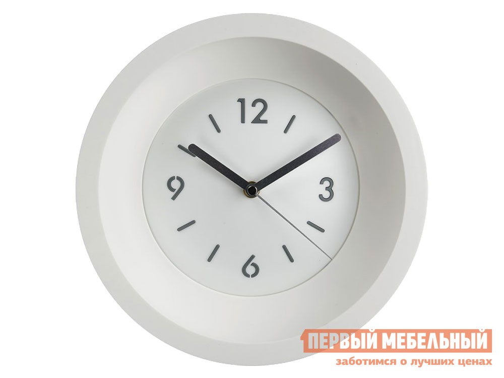 Часы  Джесс Белый, пластик