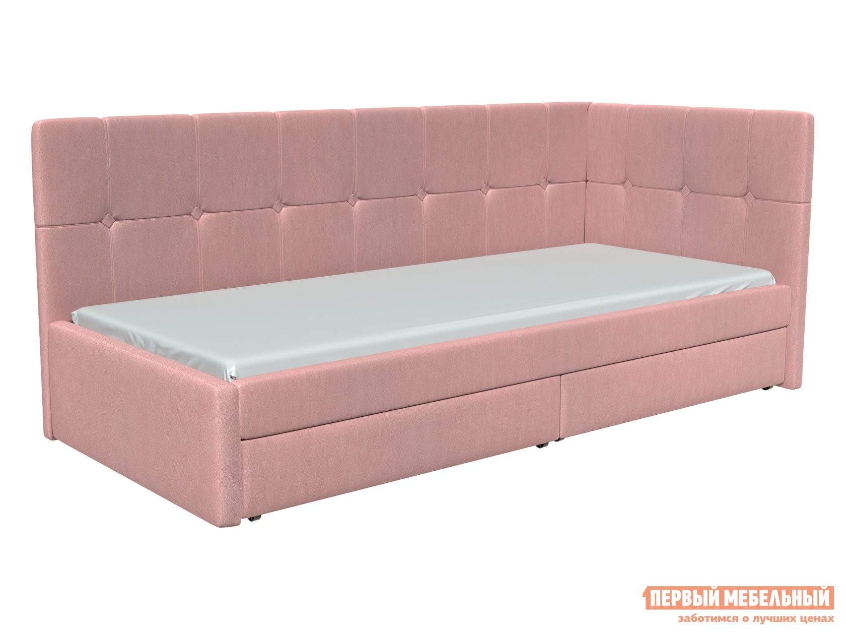 Тахта  Агата Розовый, велюр