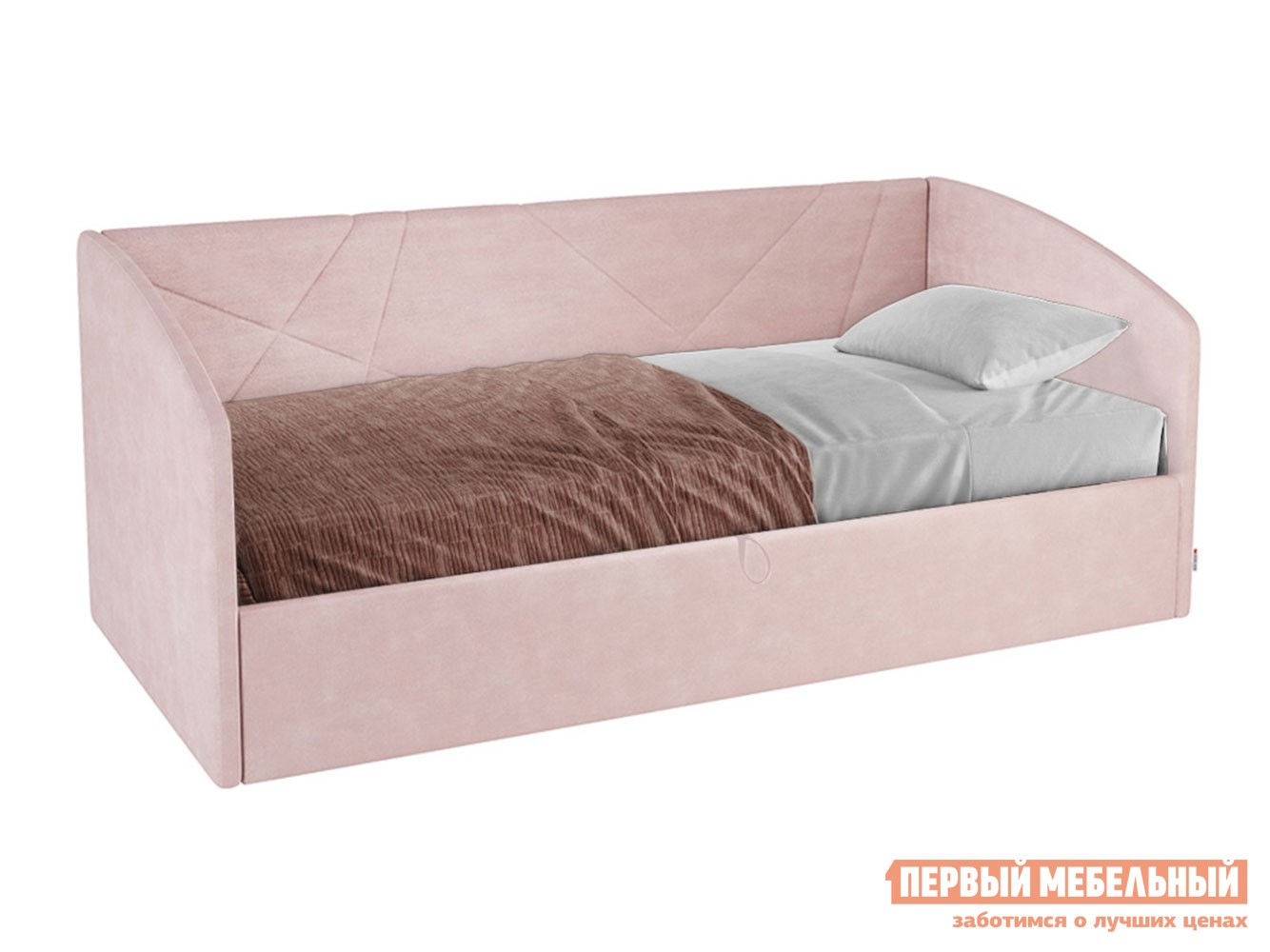 Тахта  Квест ПМ Нежно-розовый, велюр