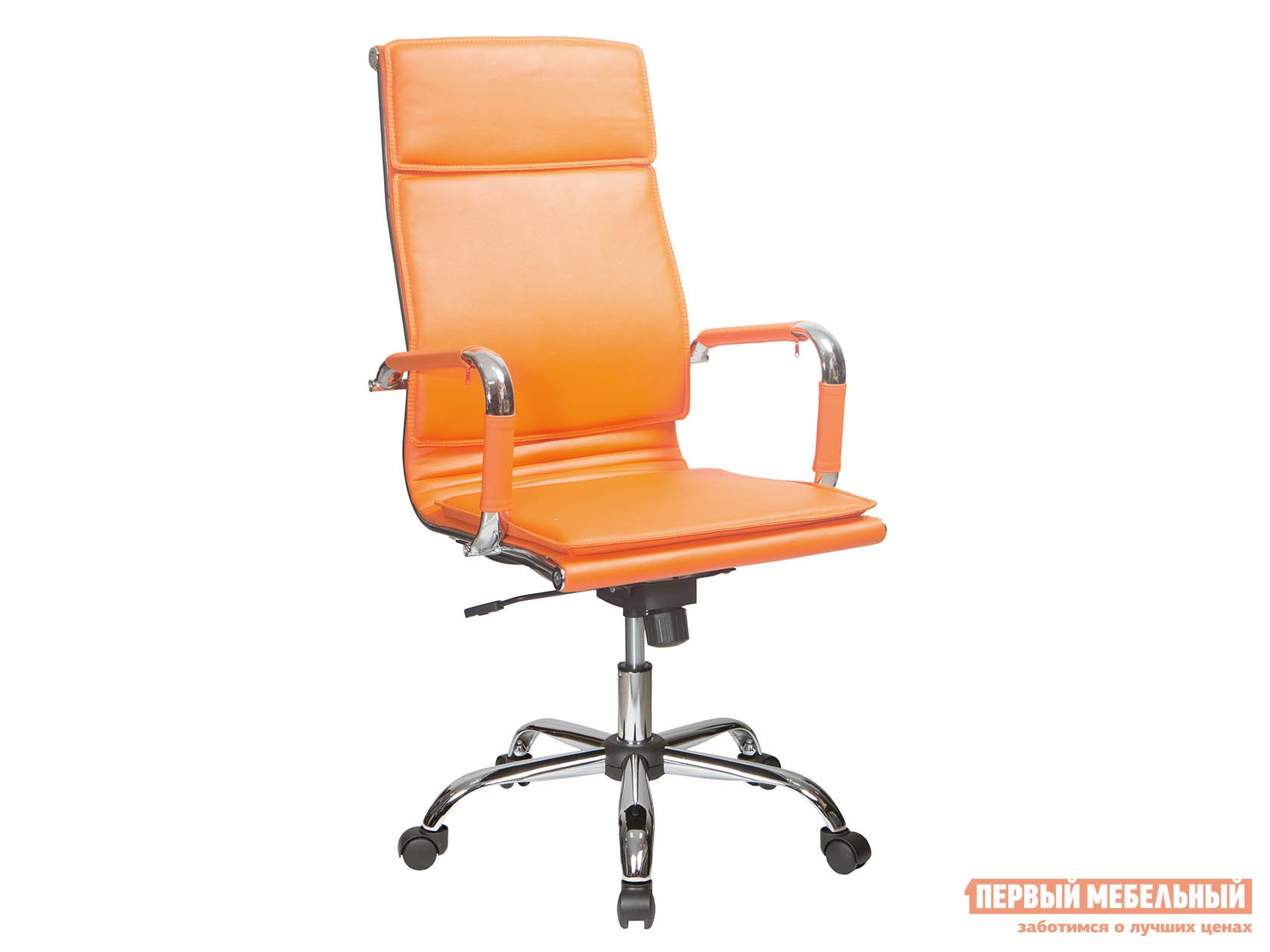 Кресло руководителя  CH-993 Оранжевый, экокожа