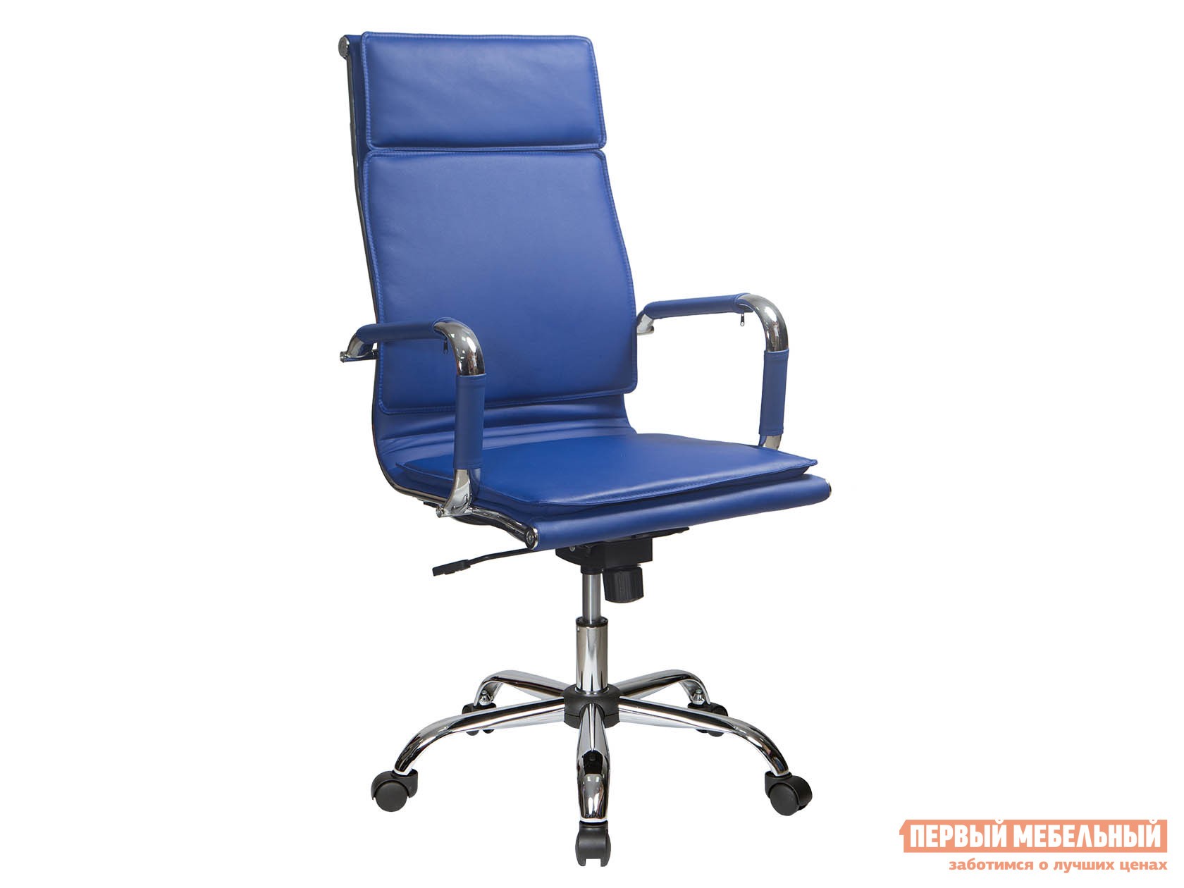 Кресло руководителя  CH-993 Синий, экокожа