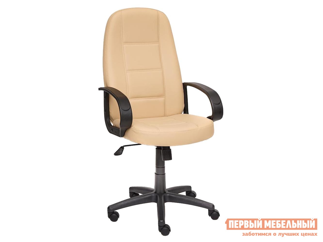 Кресло руководителя  СН747 Бежевый, иск. кожа