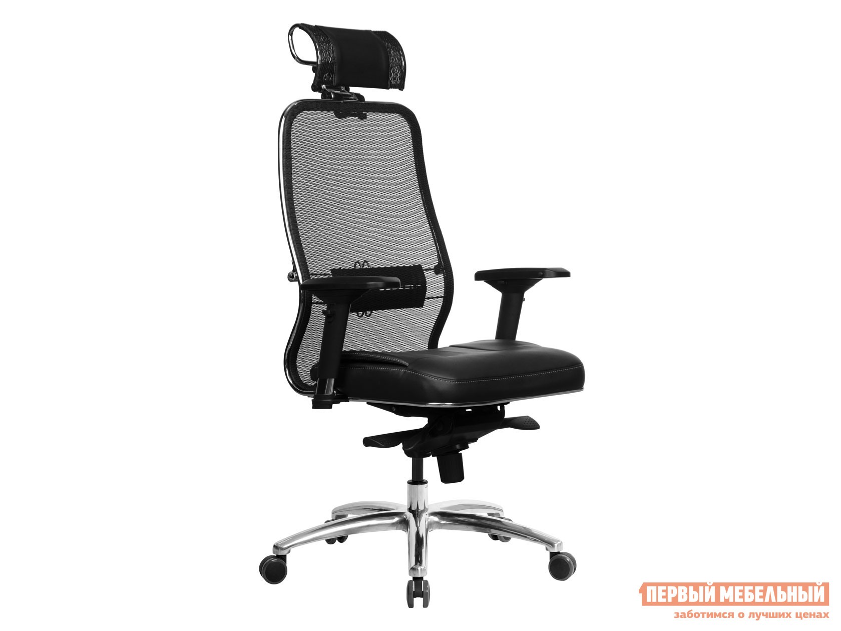 Кресло руководителя  Samurai SL-3.04 MPES Черный, экокожа, сетка