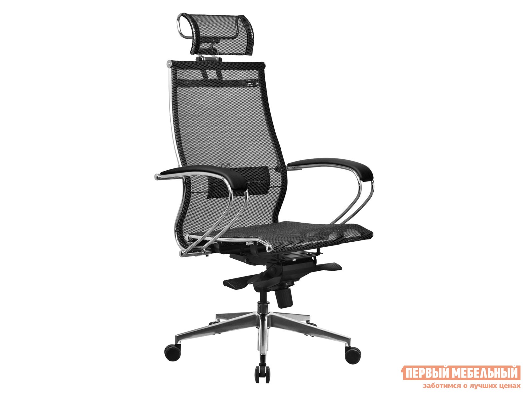 Кресло руководителя  Samurai S-2.051 MPES Черный, экокожа, сетка