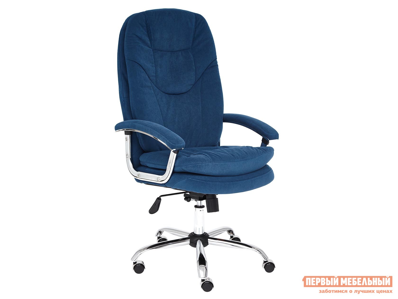 Кресло руководителя  SOFTY LUX Синий, флок