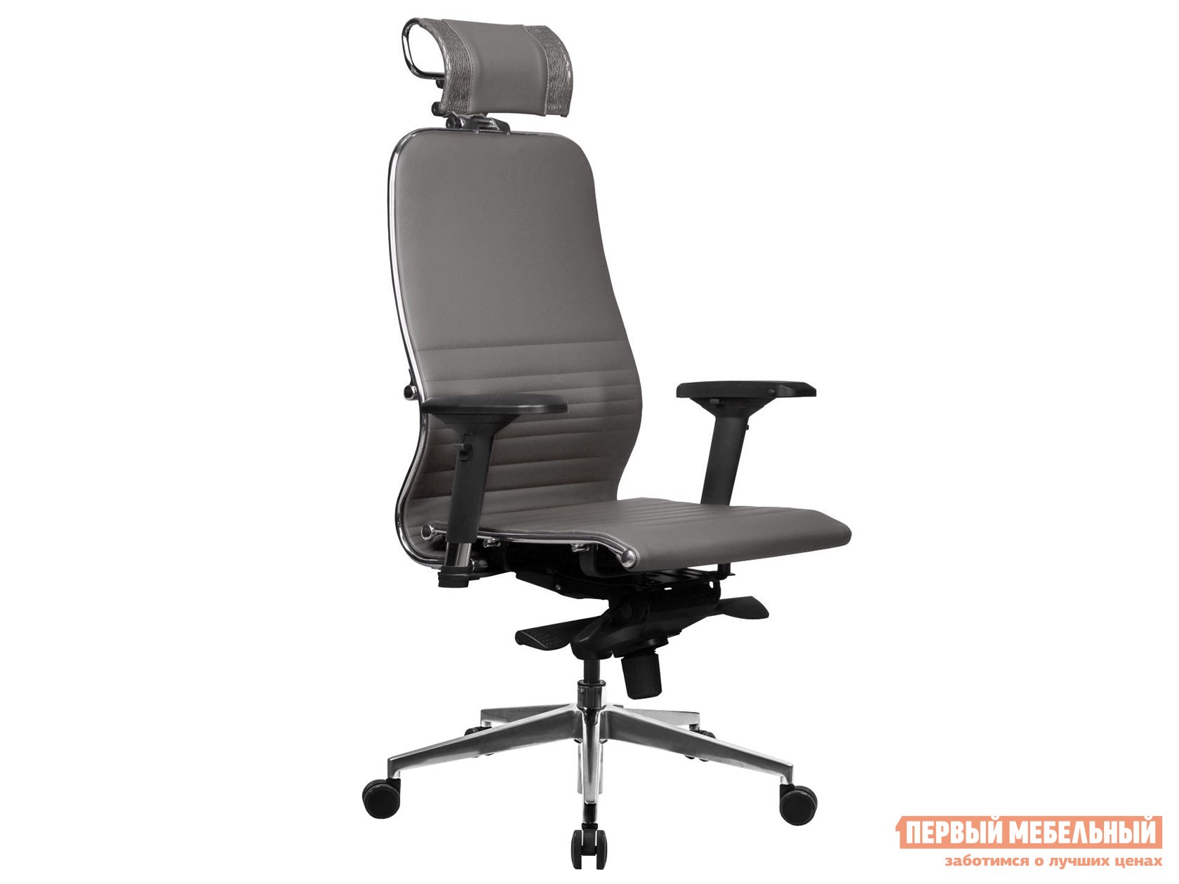 Кресло руководителя  Samurai K-3.041 MPES Серый, экокожа, сетка