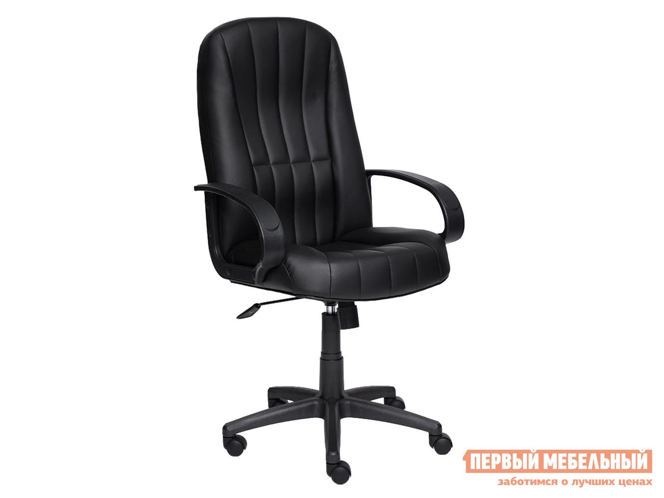 Кресло руководителя  СН833 Черный, кожзам