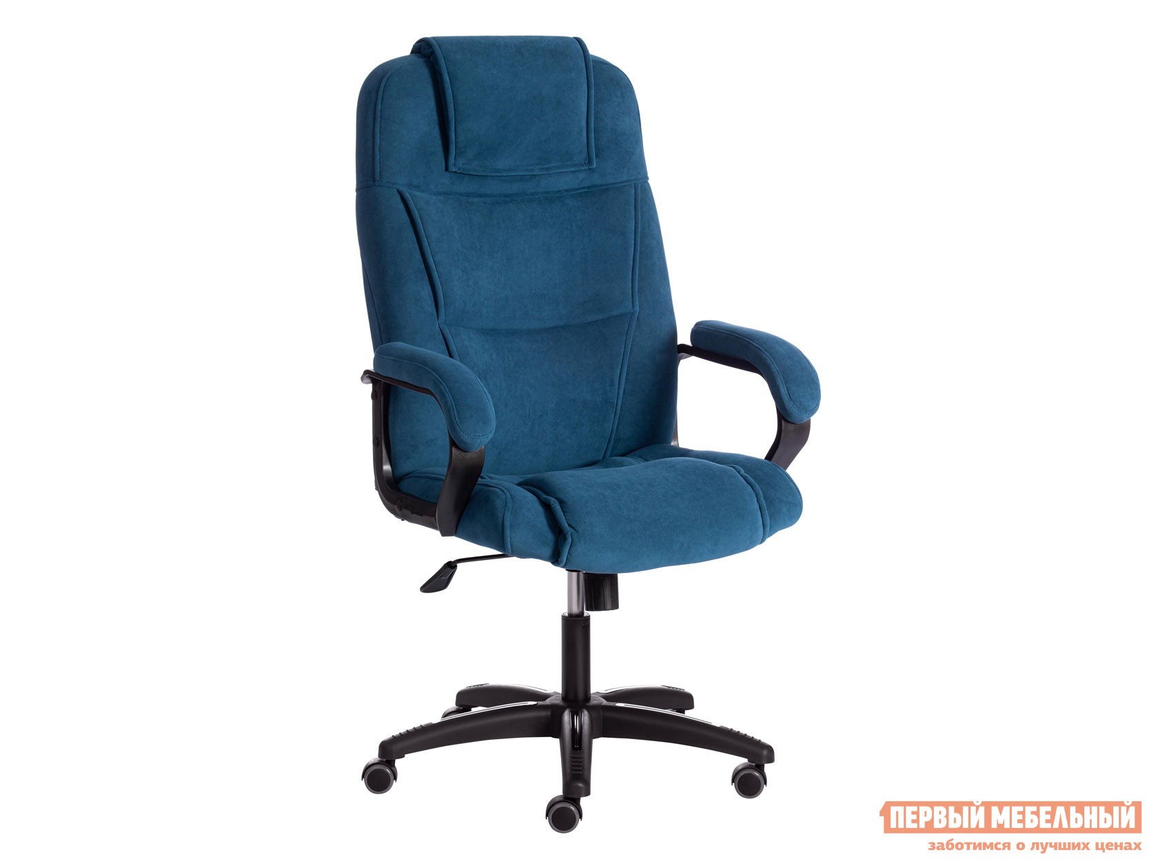 Кресло руководителя  BERGAMO (22) Синий, флок
