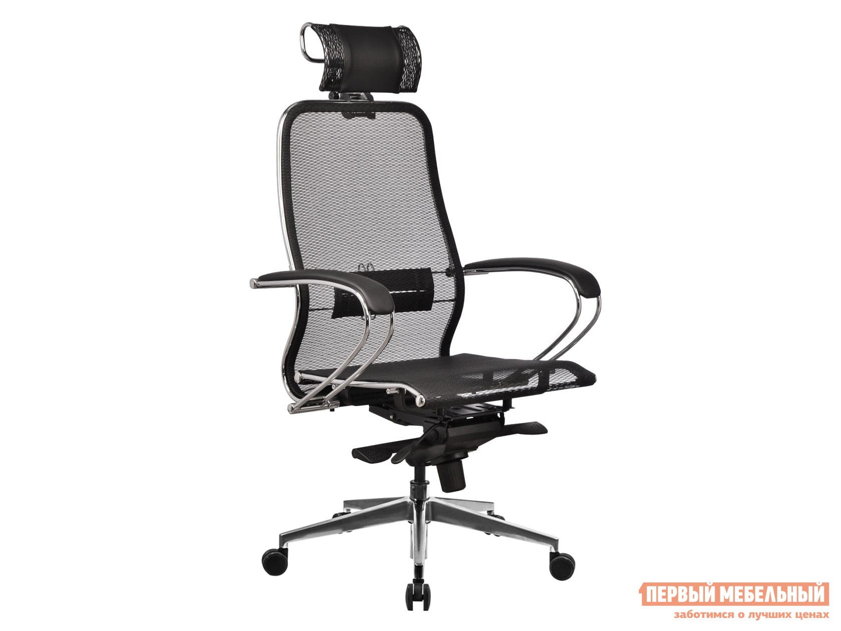 Кресло руководителя  Samurai S-2.041 MPES Черный, экокожа, сетка