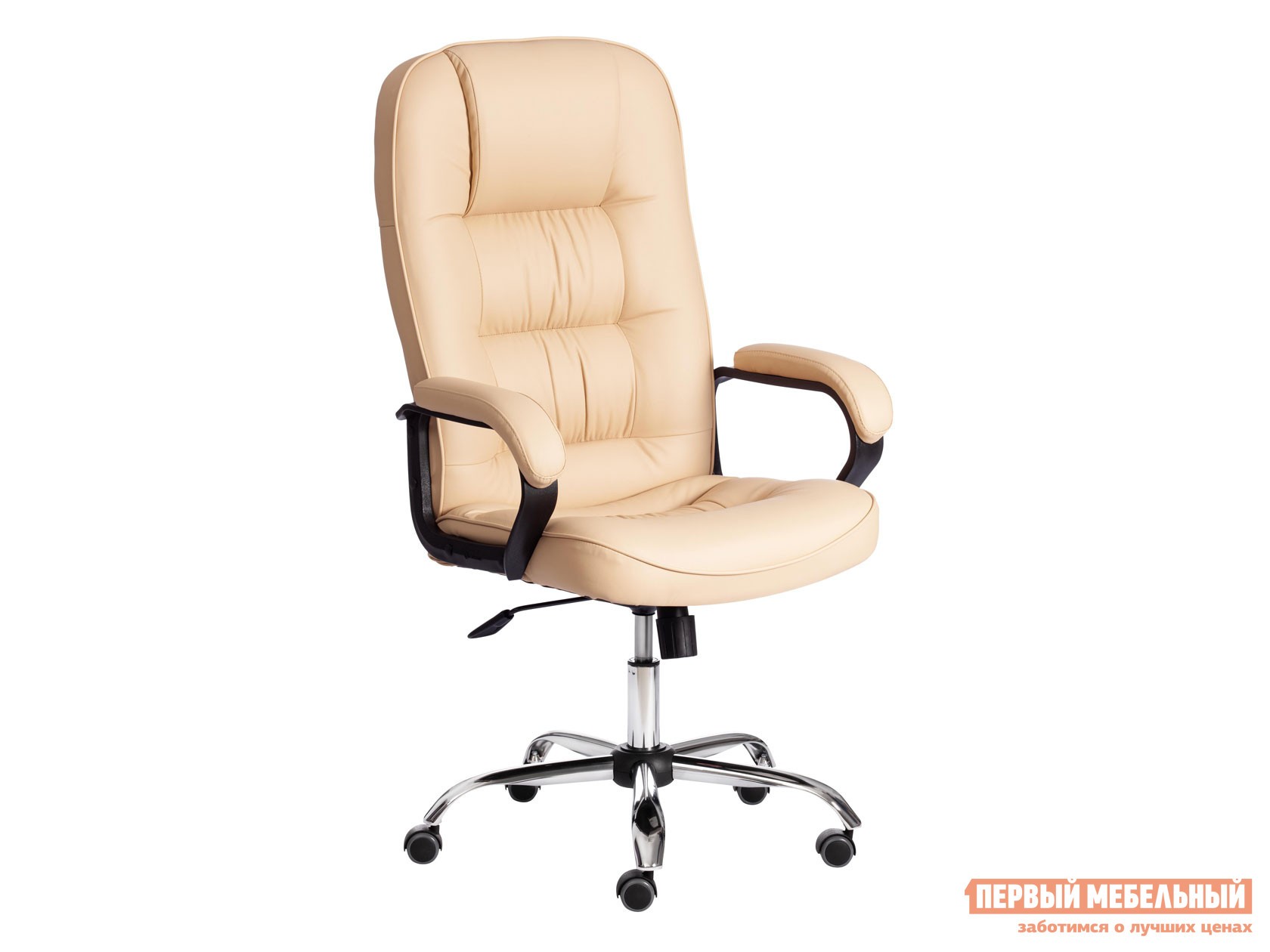Кресло руководителя  СН9944 (22) хром Бежевый, кожзам