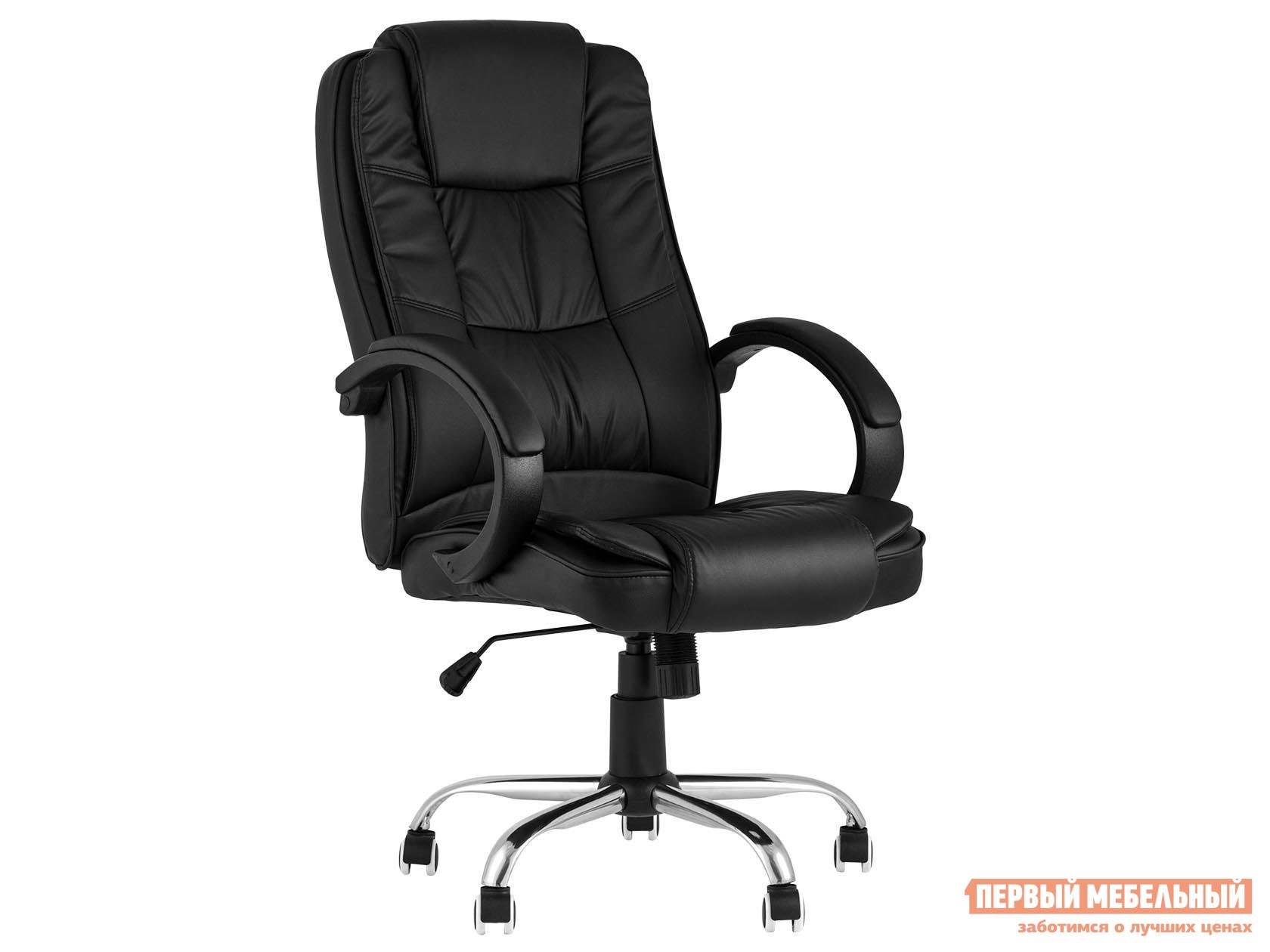 Кресло руководителя  TopChairs Atlant NEW Черный, экокожа