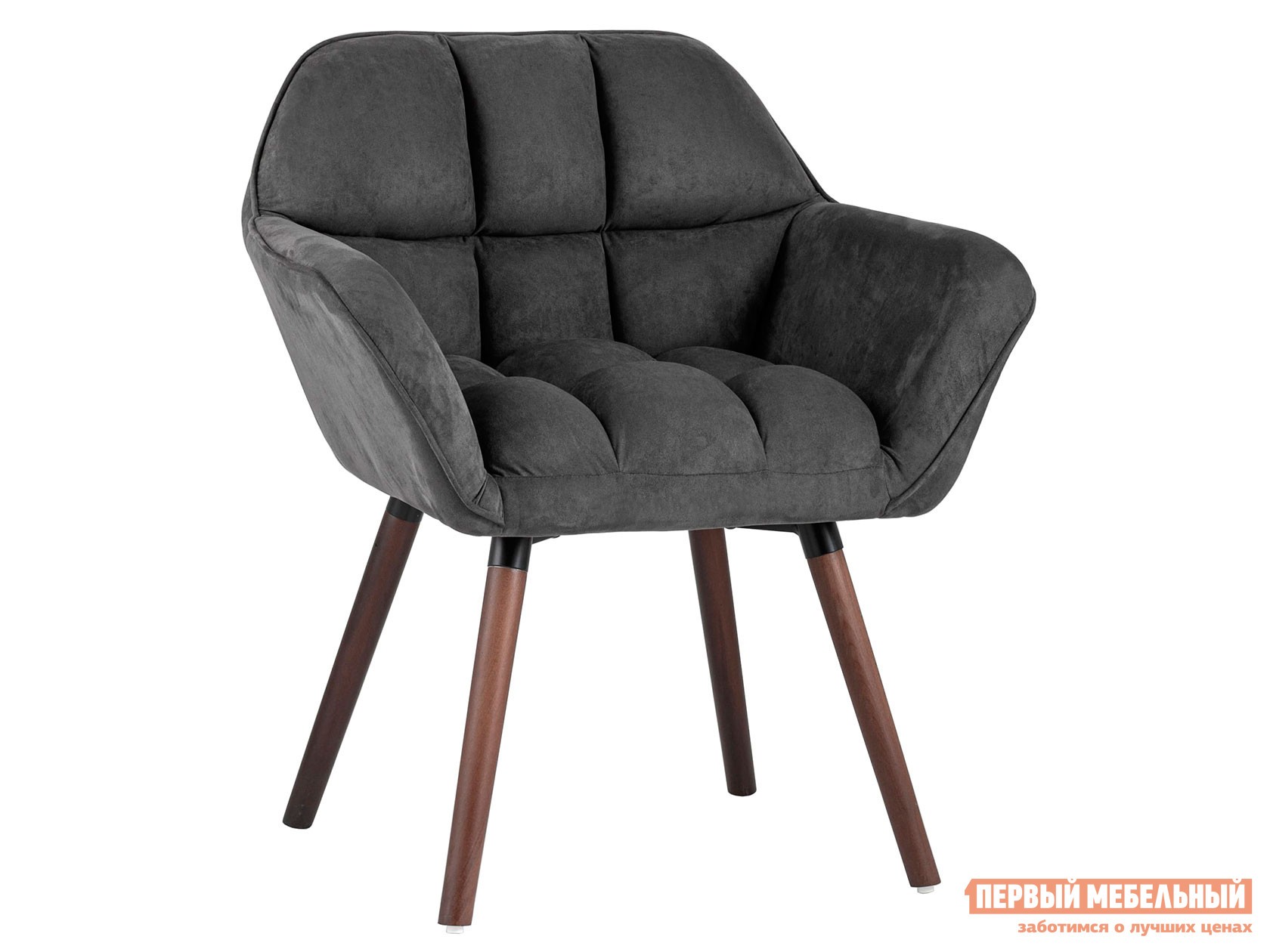 Стул  Брайан Темно-серый, замша