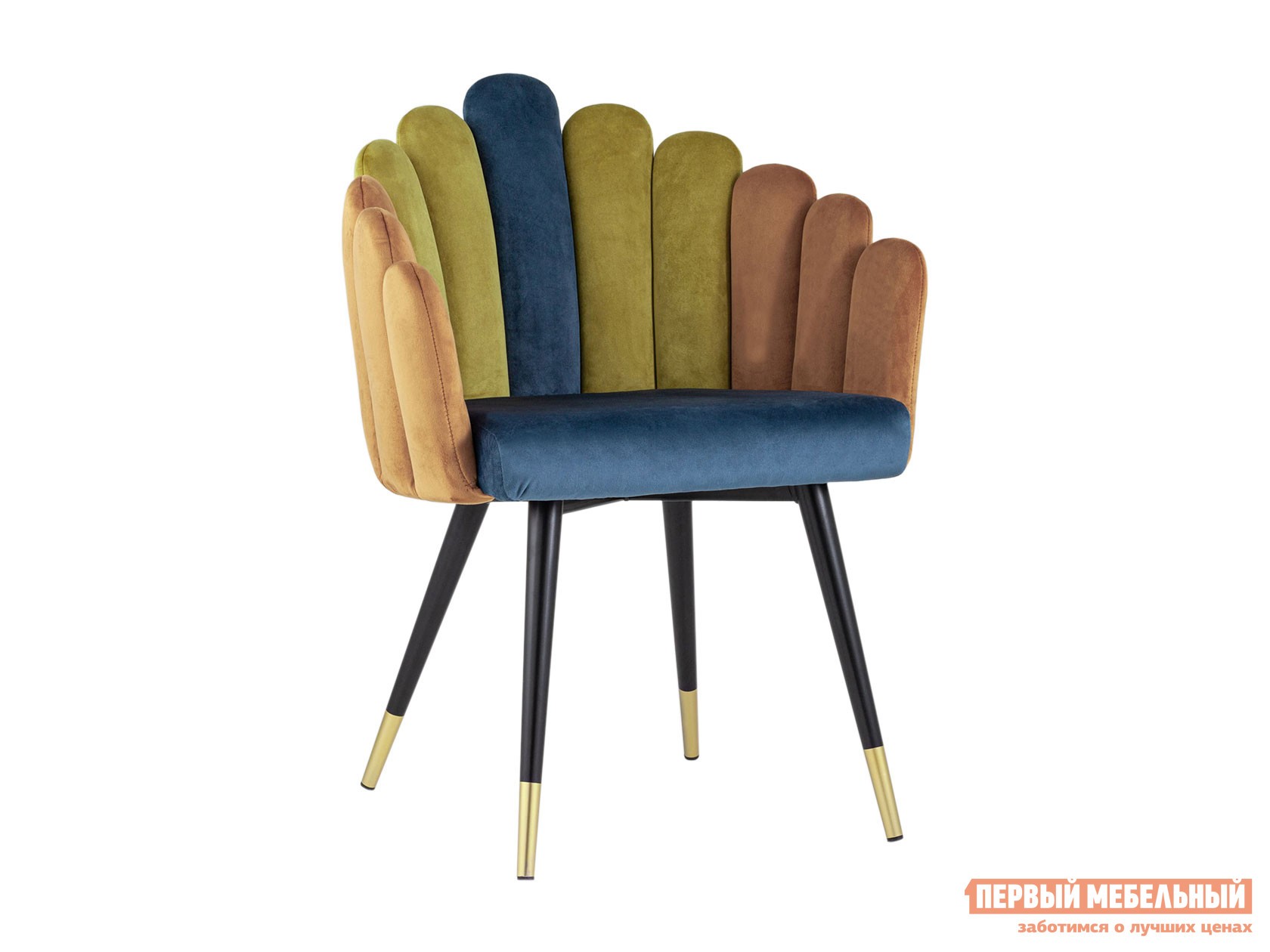 Стул  Камелия Сине-зеленый, велюр
