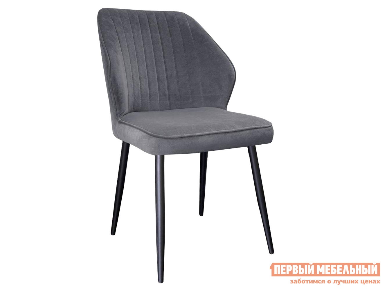 Стул  DikLine 222 Серый, микровелюр / Черный