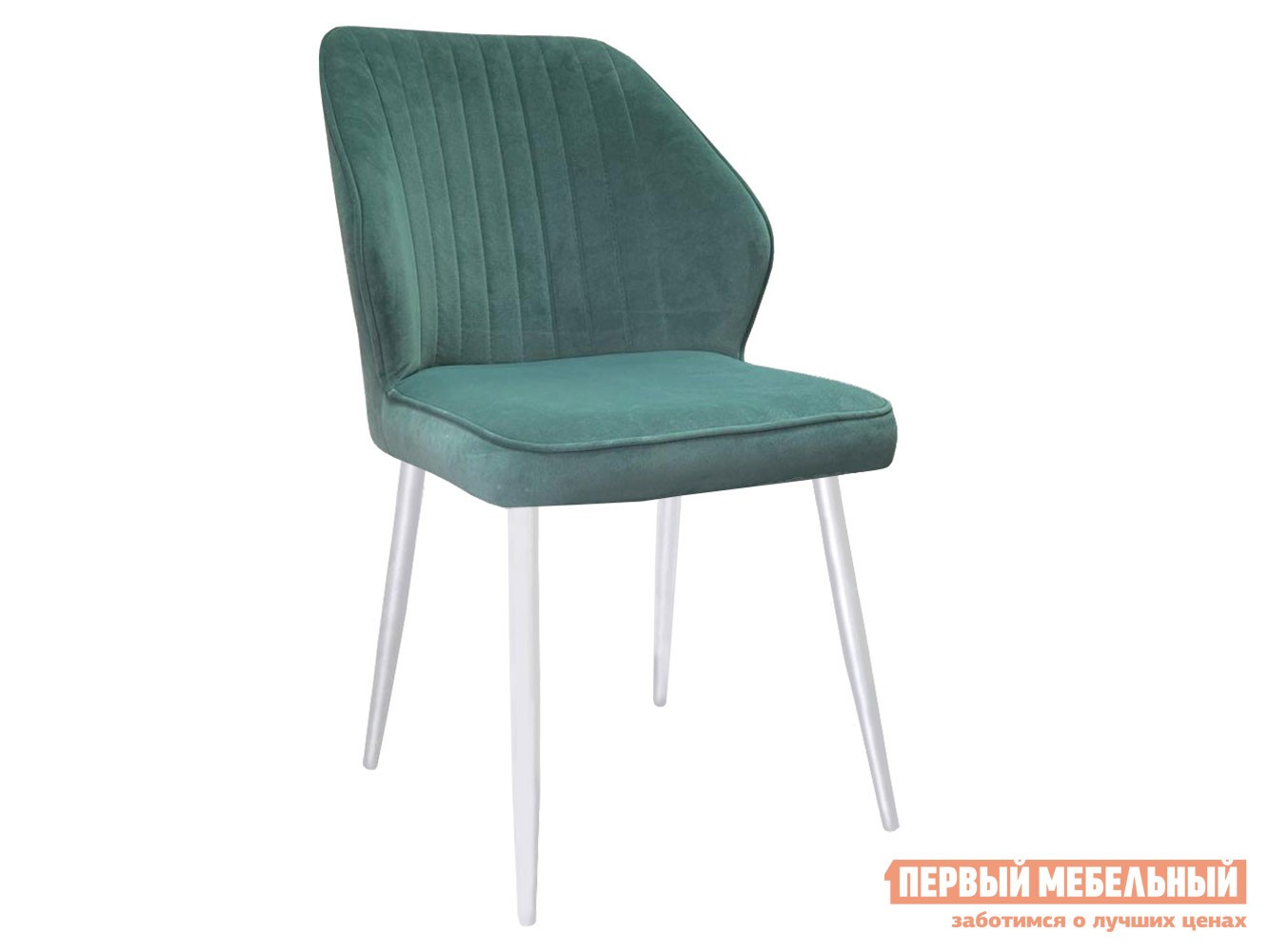 Стул  DikLine 222 Авокадо, микровелюр / Белый