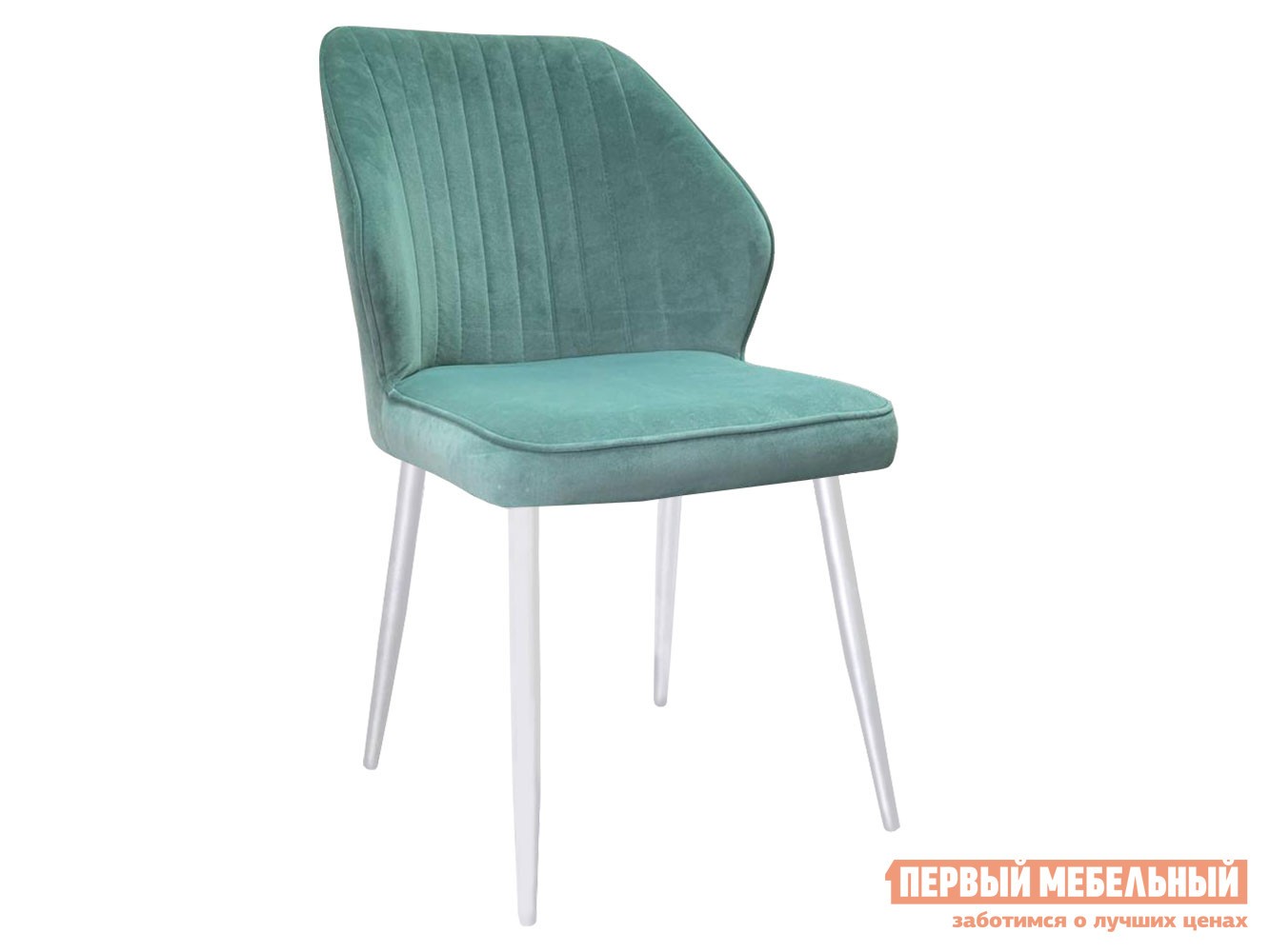 Стул  DikLine 222 Бирюзовый, микровелюр / Белый