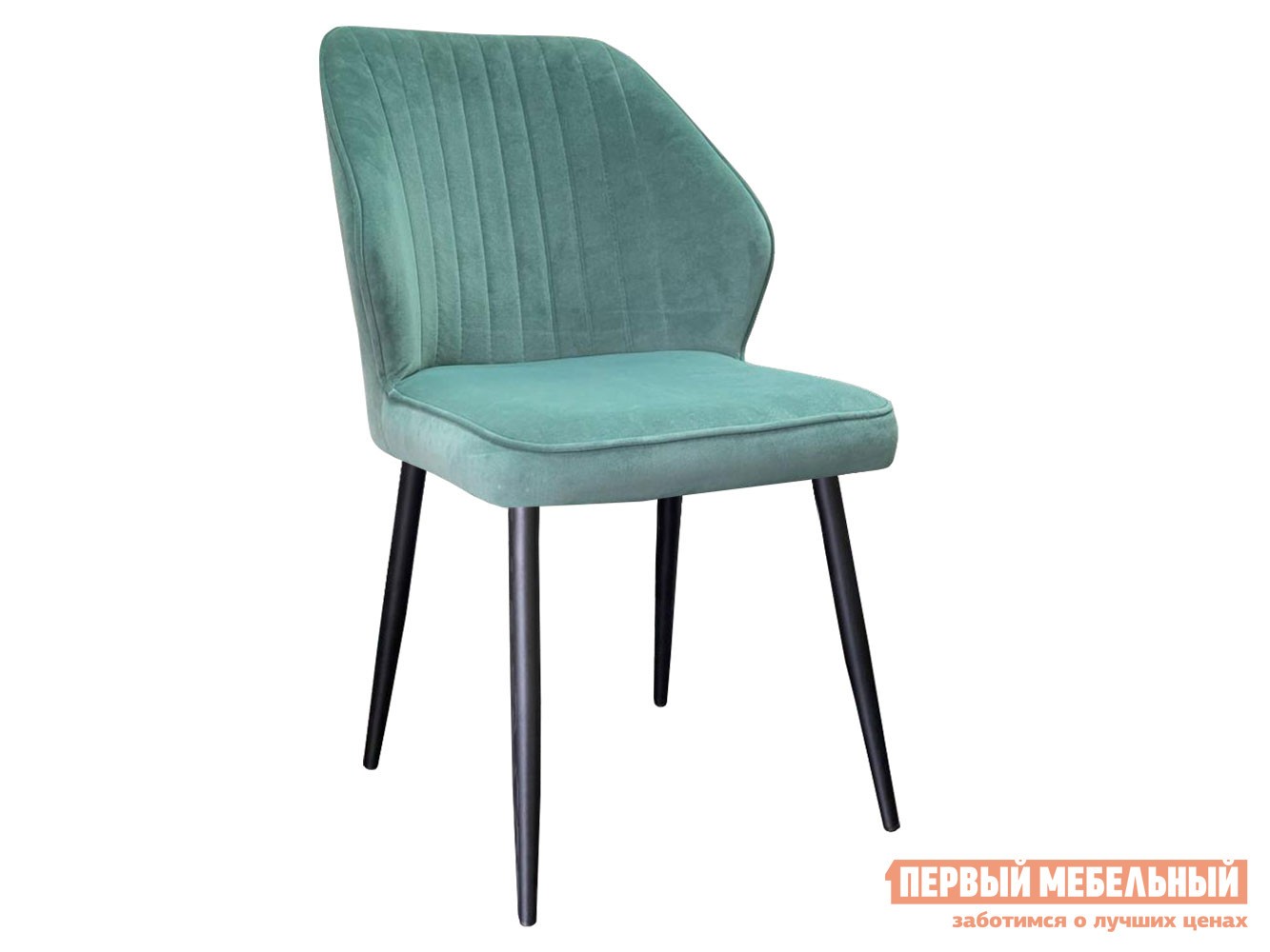 Стул  DikLine 222 Бирюзовый, микровелюр / Черный