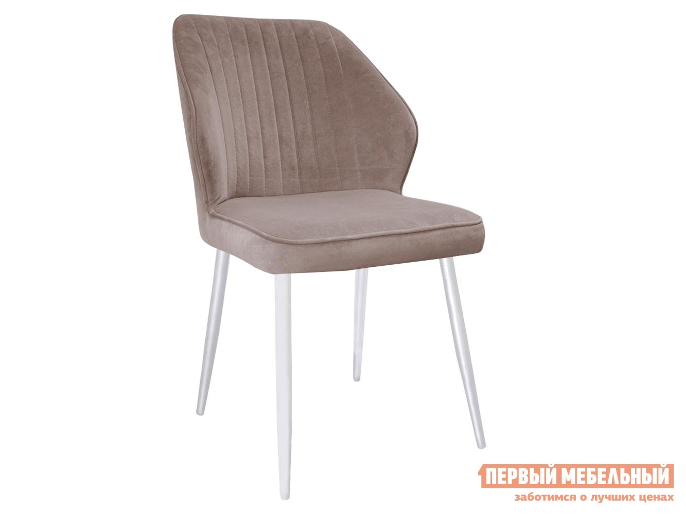 Стул  DikLine 222 Латте, микровелюр / Белый