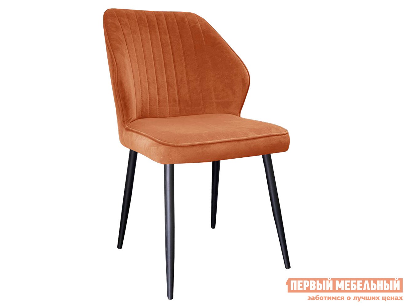 Стул  DikLine 222 Оранжевый, микровелюр / Черный