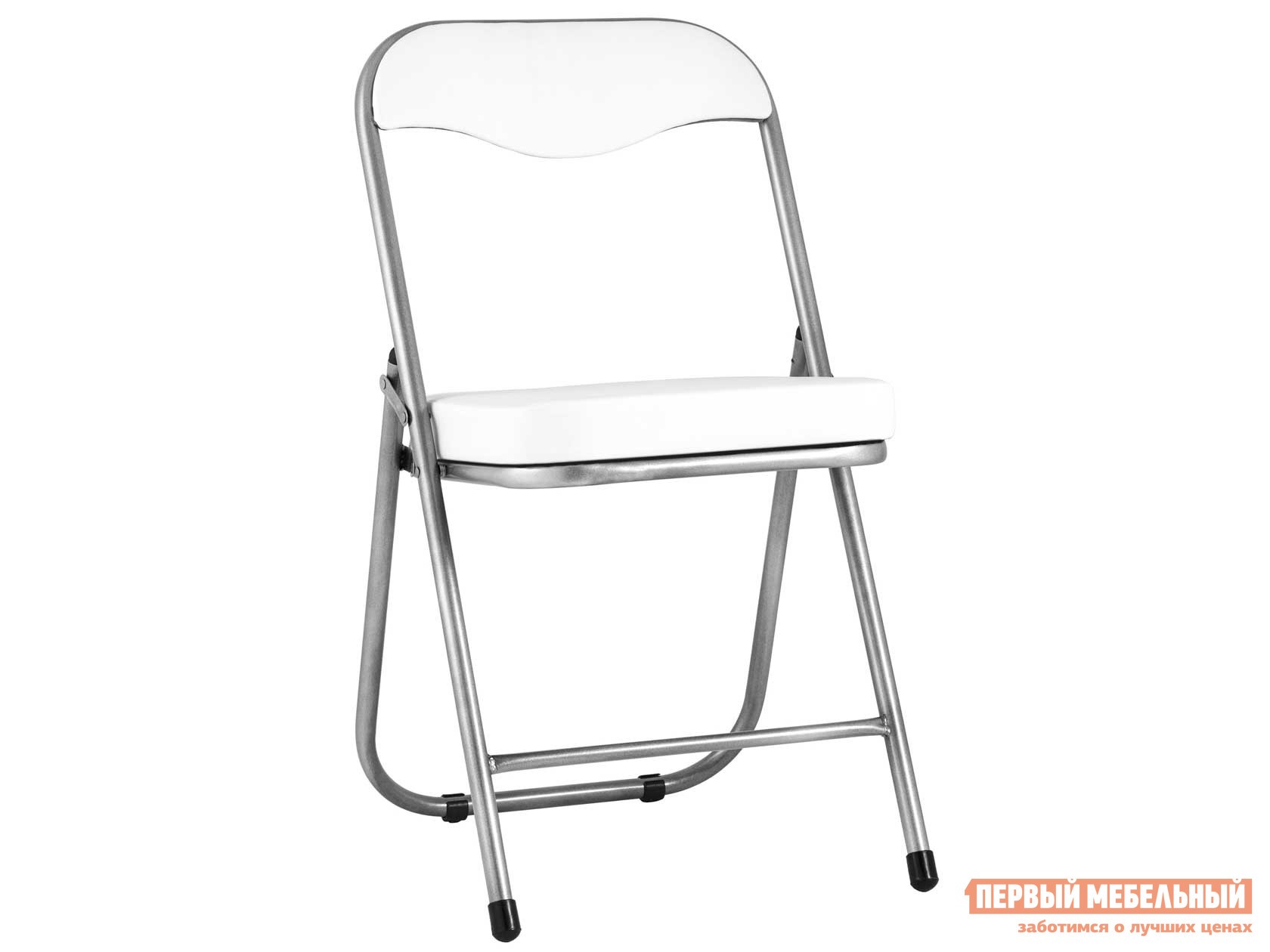 Стул  Джон Белый, экокожа / Металлик, сталь