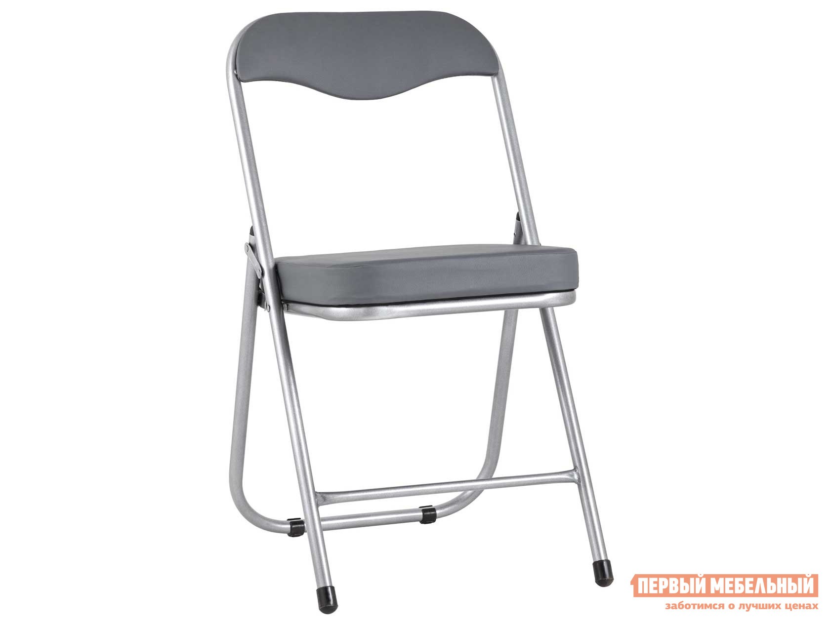 Стул  Джон Серый, экокожа / Металлик, сталь