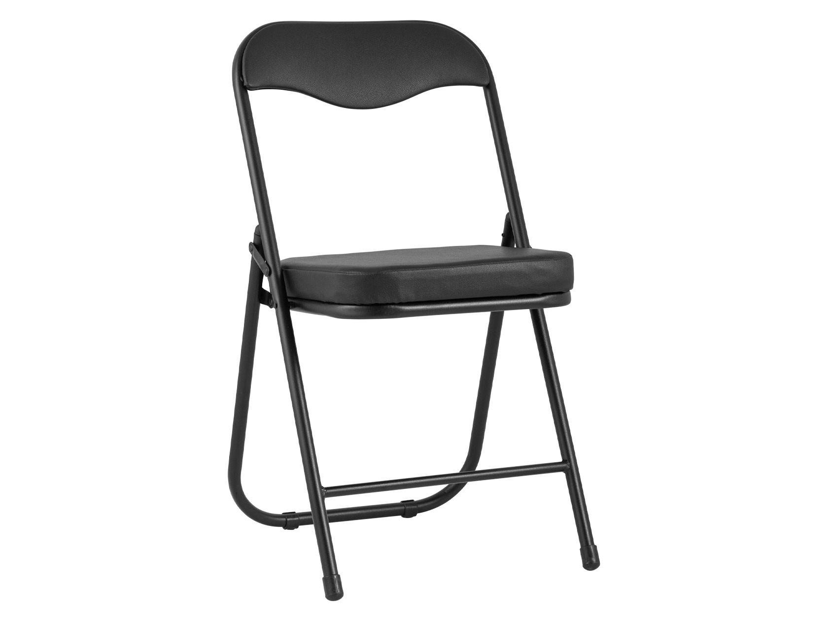 Стул  Джон Черный, экокожа / Черный, сталь