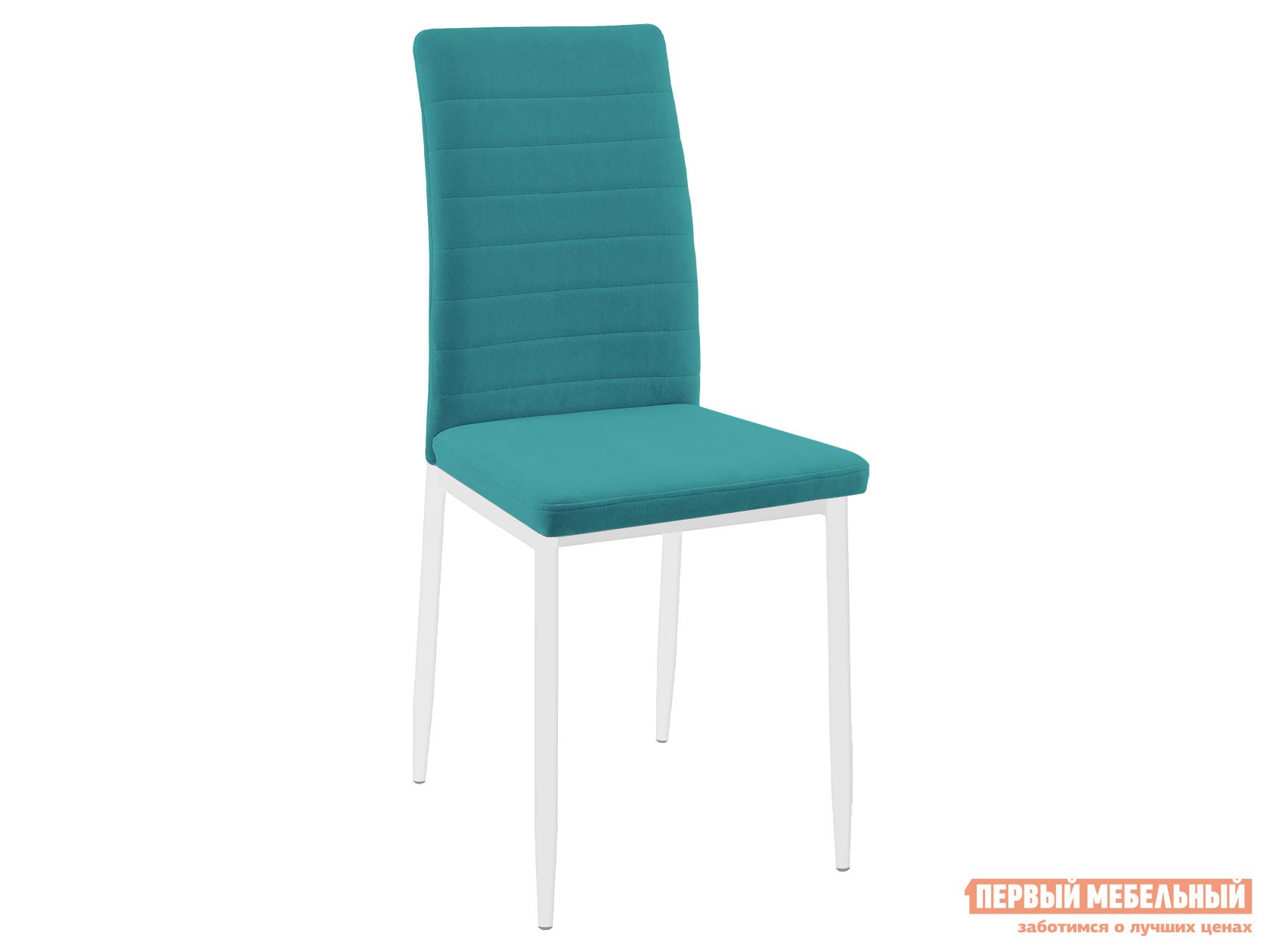 Стул  DikLine ТЕКС Бирюзовый, микровелюр / Белый