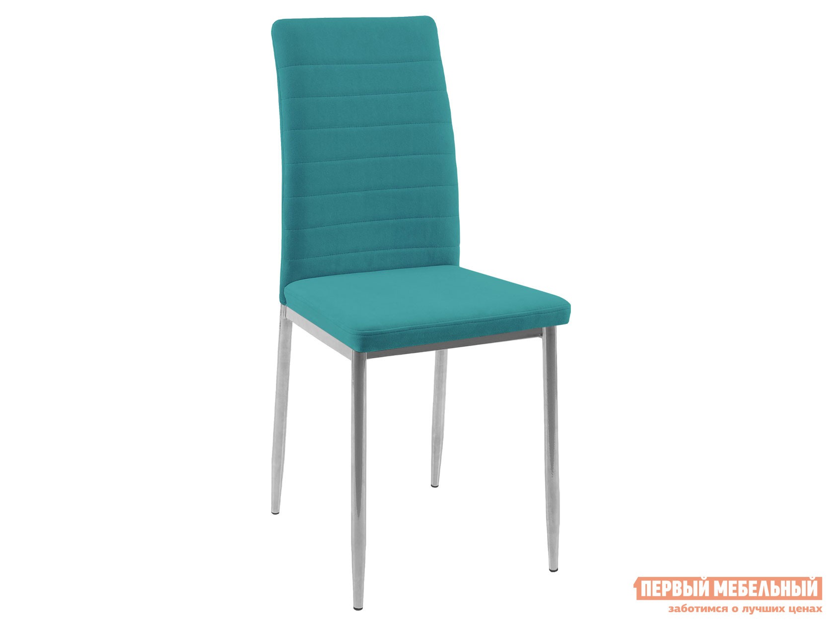 Стул  DikLine ТЕКС Бирюзовый, микровелюр / Хром