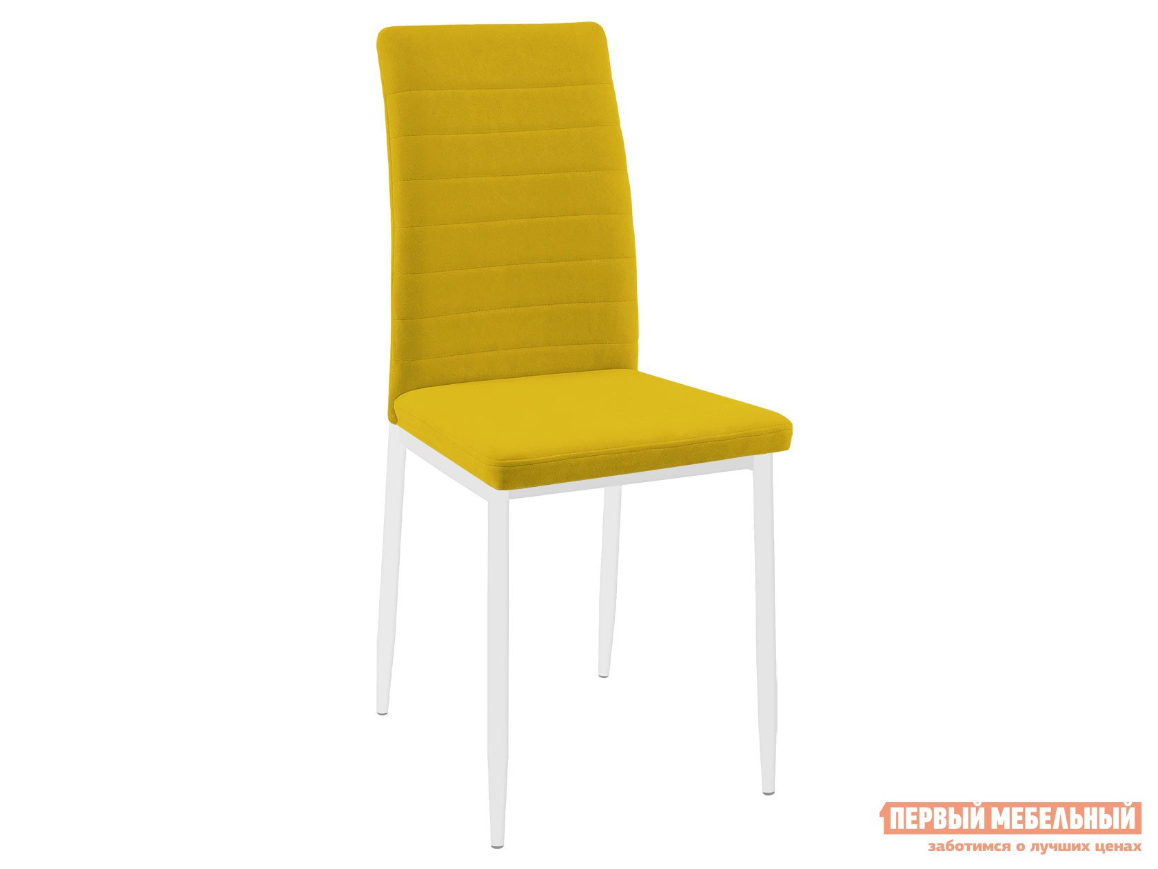 Стул  DikLine ТЕКС Желтый, микровелюр / Белый