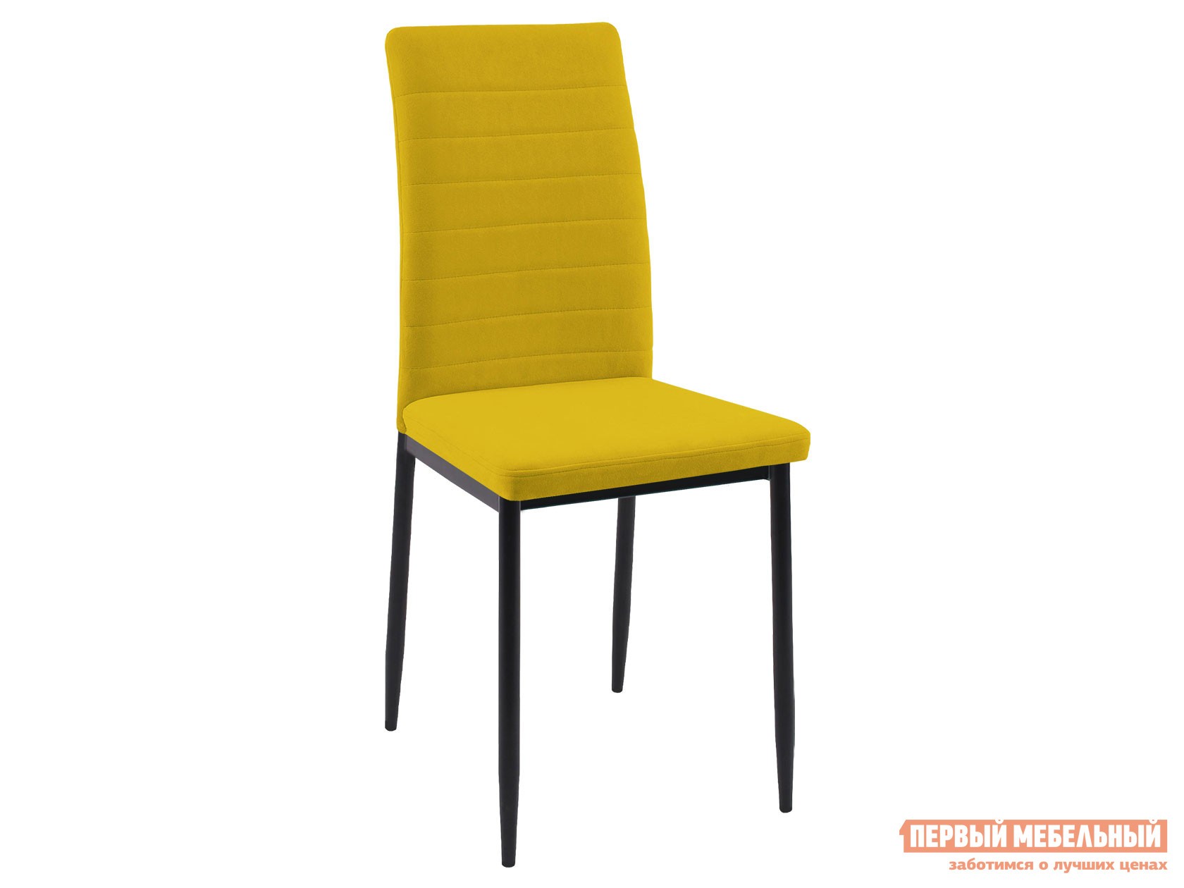 Стул  DikLine ТЕКС Желтый, микровелюр / Черный