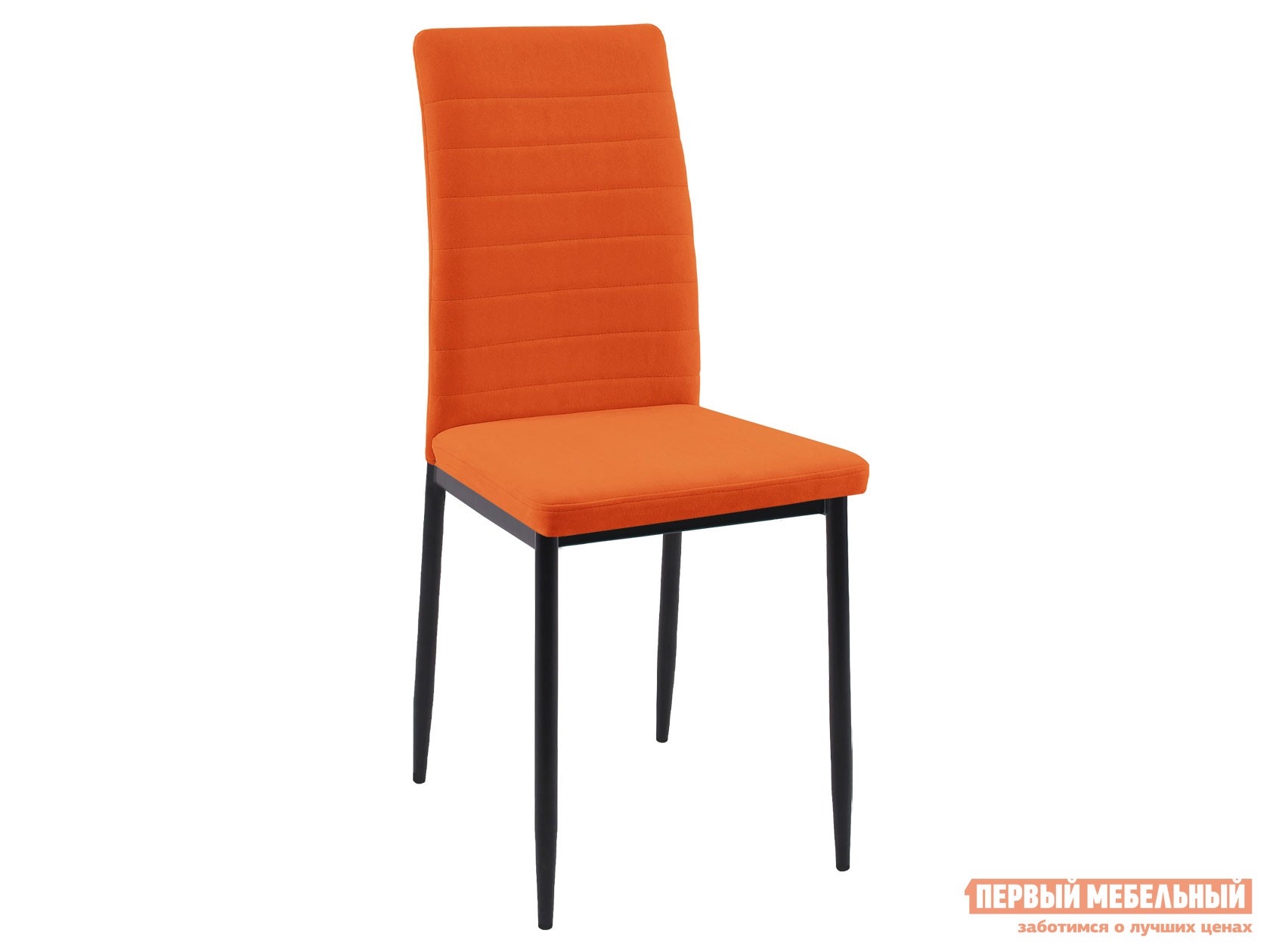 Стул  DikLine ТЕКС Оранжевый, микровелюр / Черный