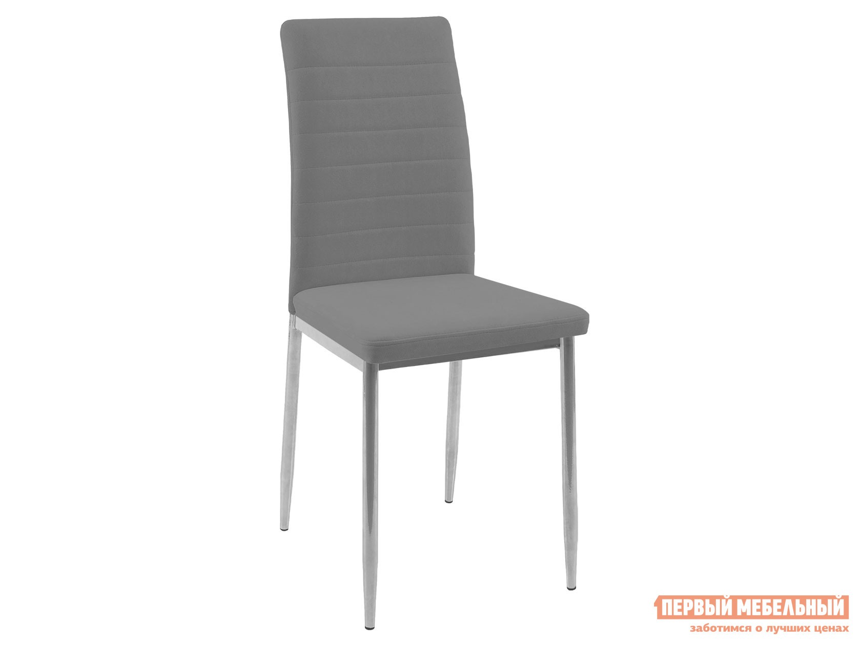 Стул  DikLine ТЕКС Серый, микровелюр / Хром