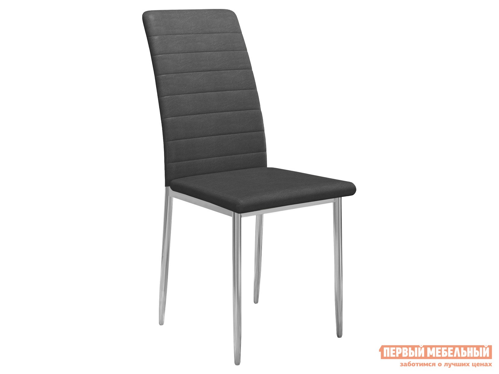 Стул  DikLine ТЕКС Серый, иск. замша / Хром