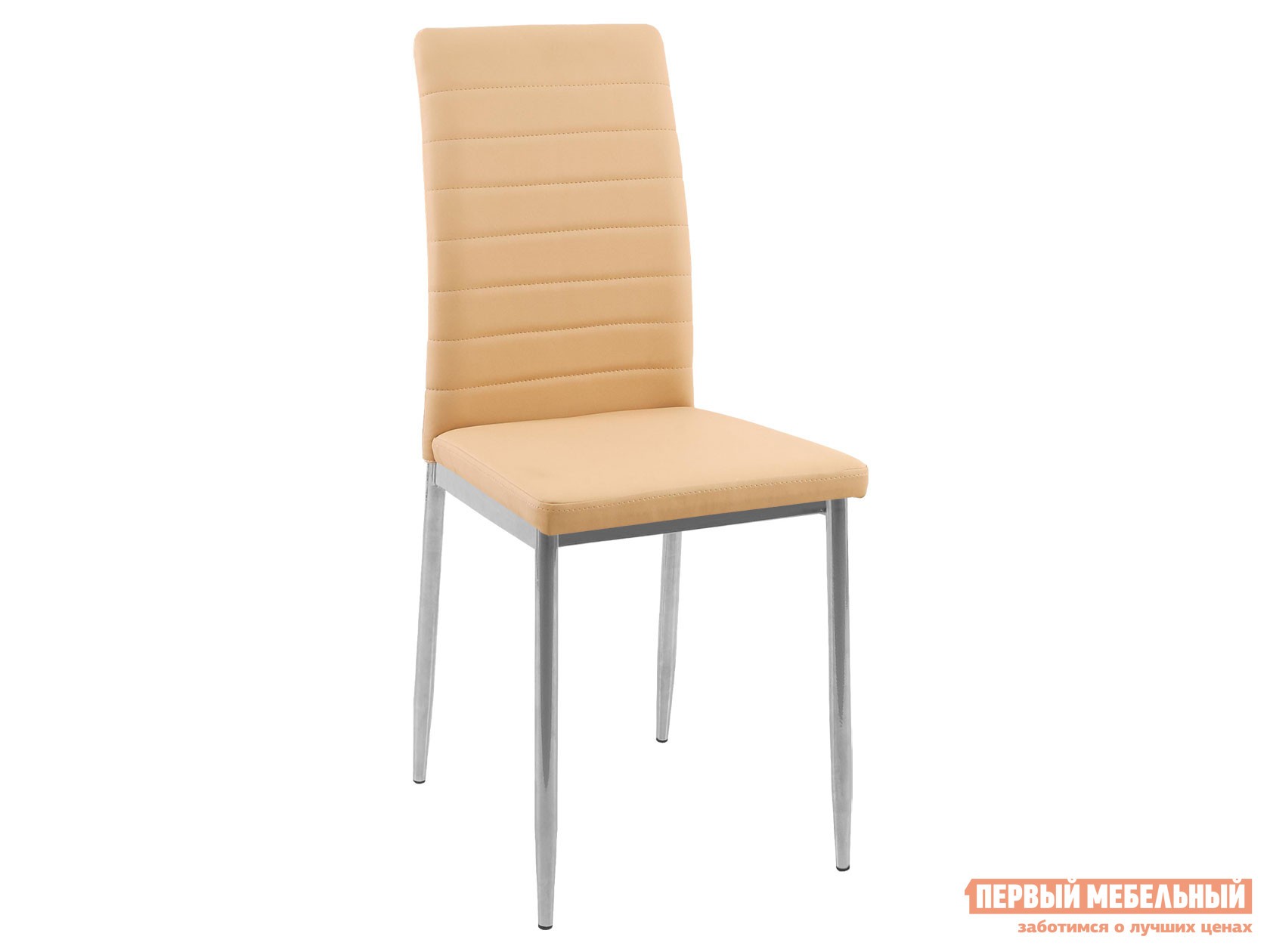 Стул  DikLine ТЕКС Бежевый, экокожа / Хром