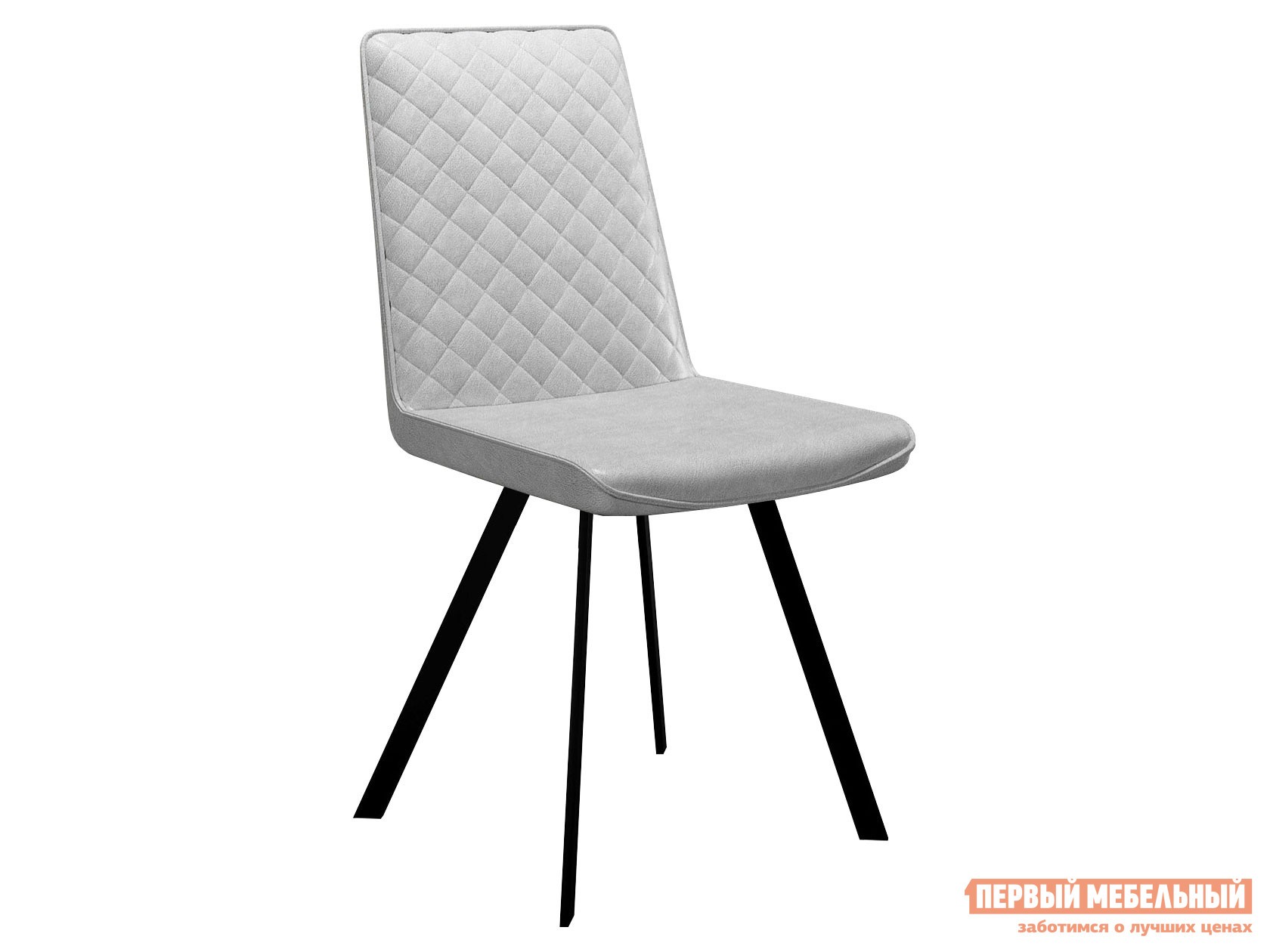 Стул  DikLine 202 Светло-серый, иск. замша / Черный