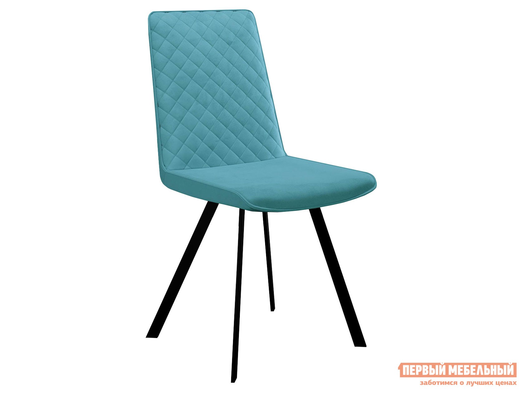 Стул  DikLine 202 Бирюзовый, микровелюр / Черный