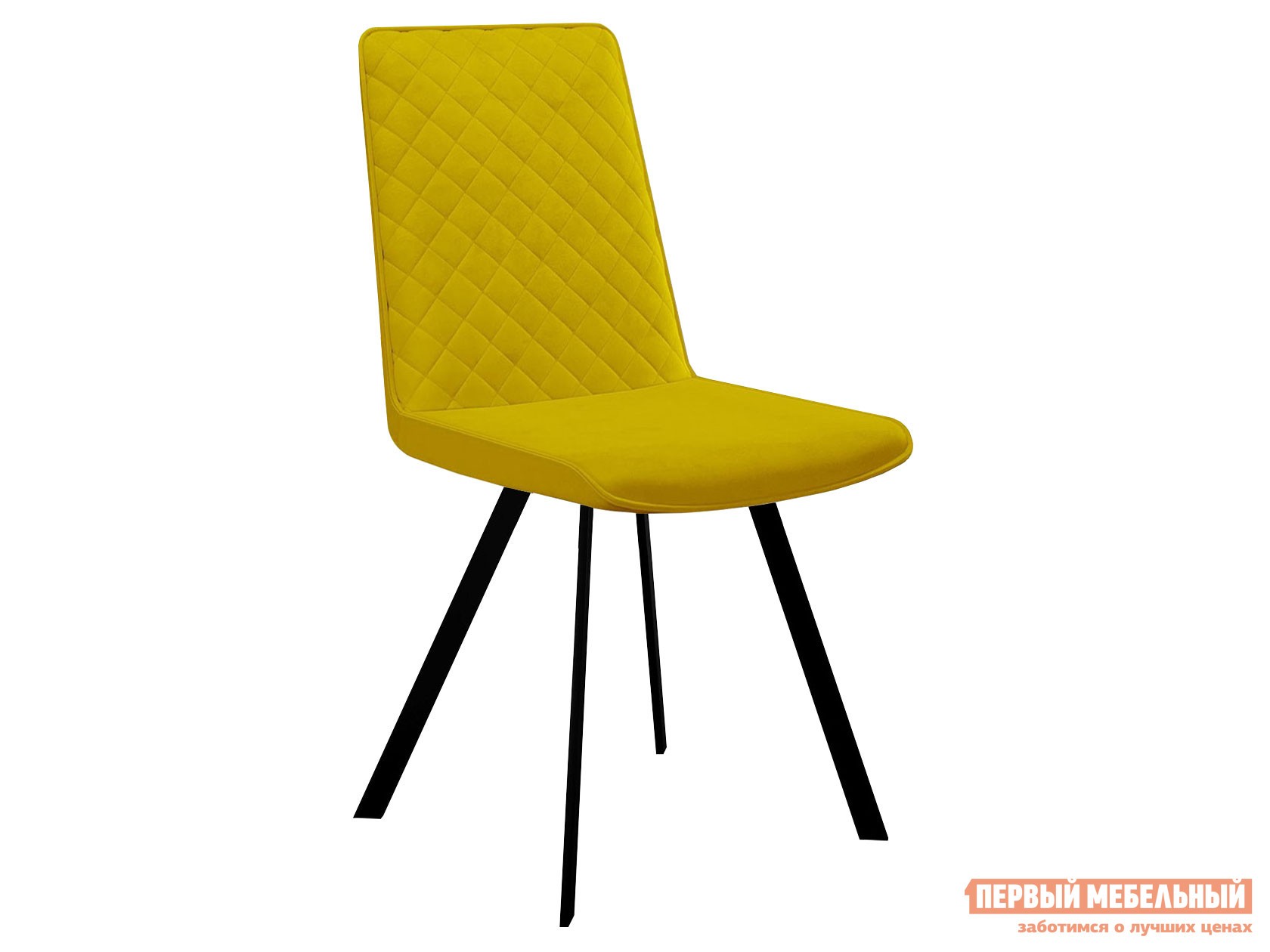 Стул  DikLine 202 Желтый, микровелюр / Черный
