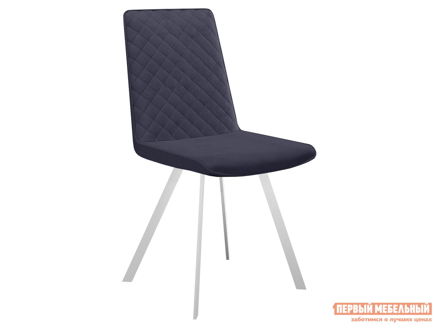 Стул  DikLine 202 Темно-серый, микровелюр / Белый