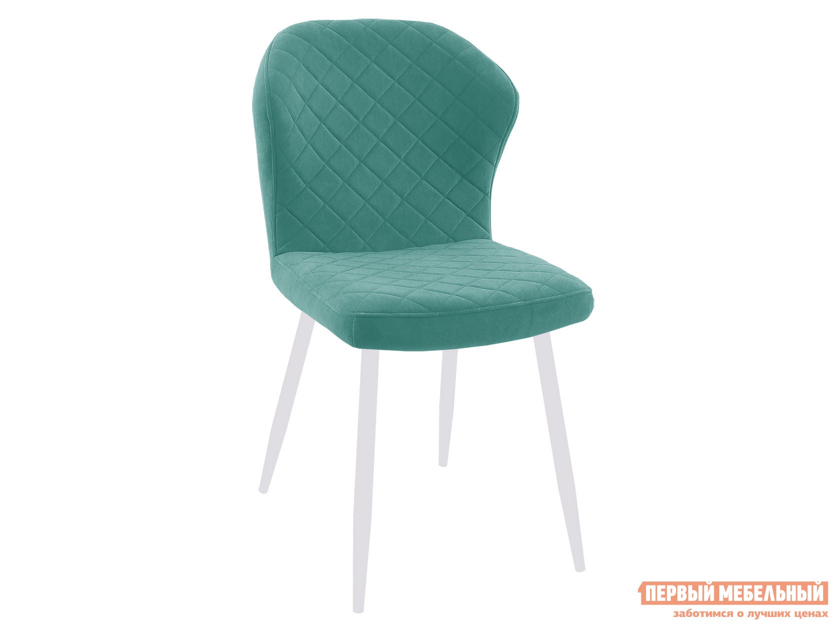 Стул  DikLine 239 Бирюзовый, микровелюр / Белый