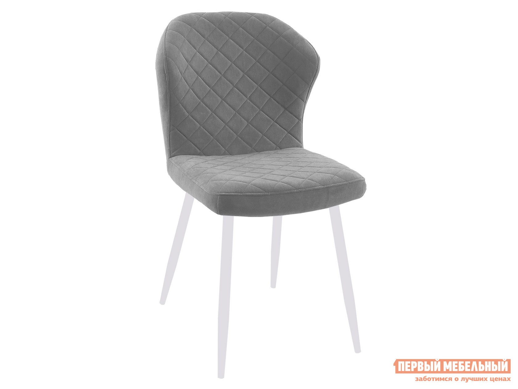 Стул  DikLine 239 Серый, микровелюр / Белый