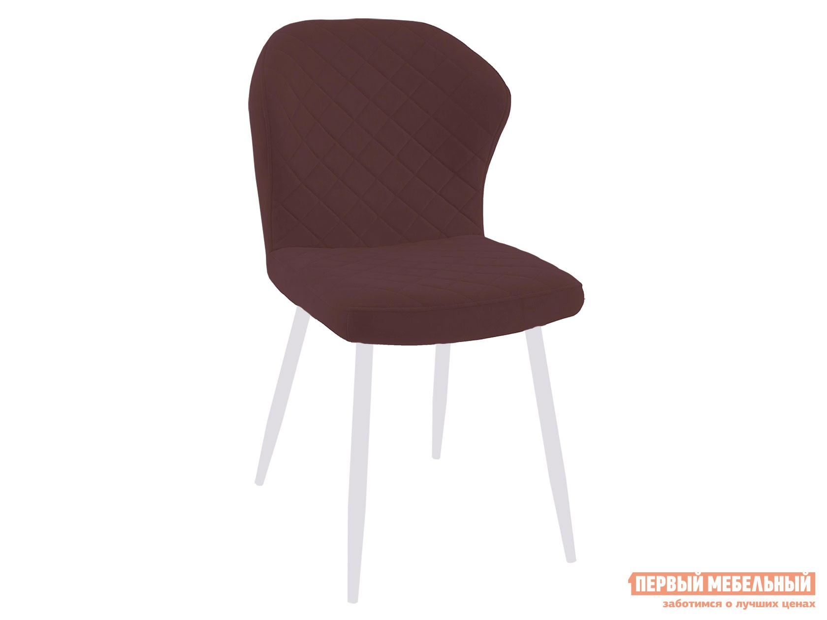 Стул  DikLine 239 Шоколад, микровелюр / Белый
