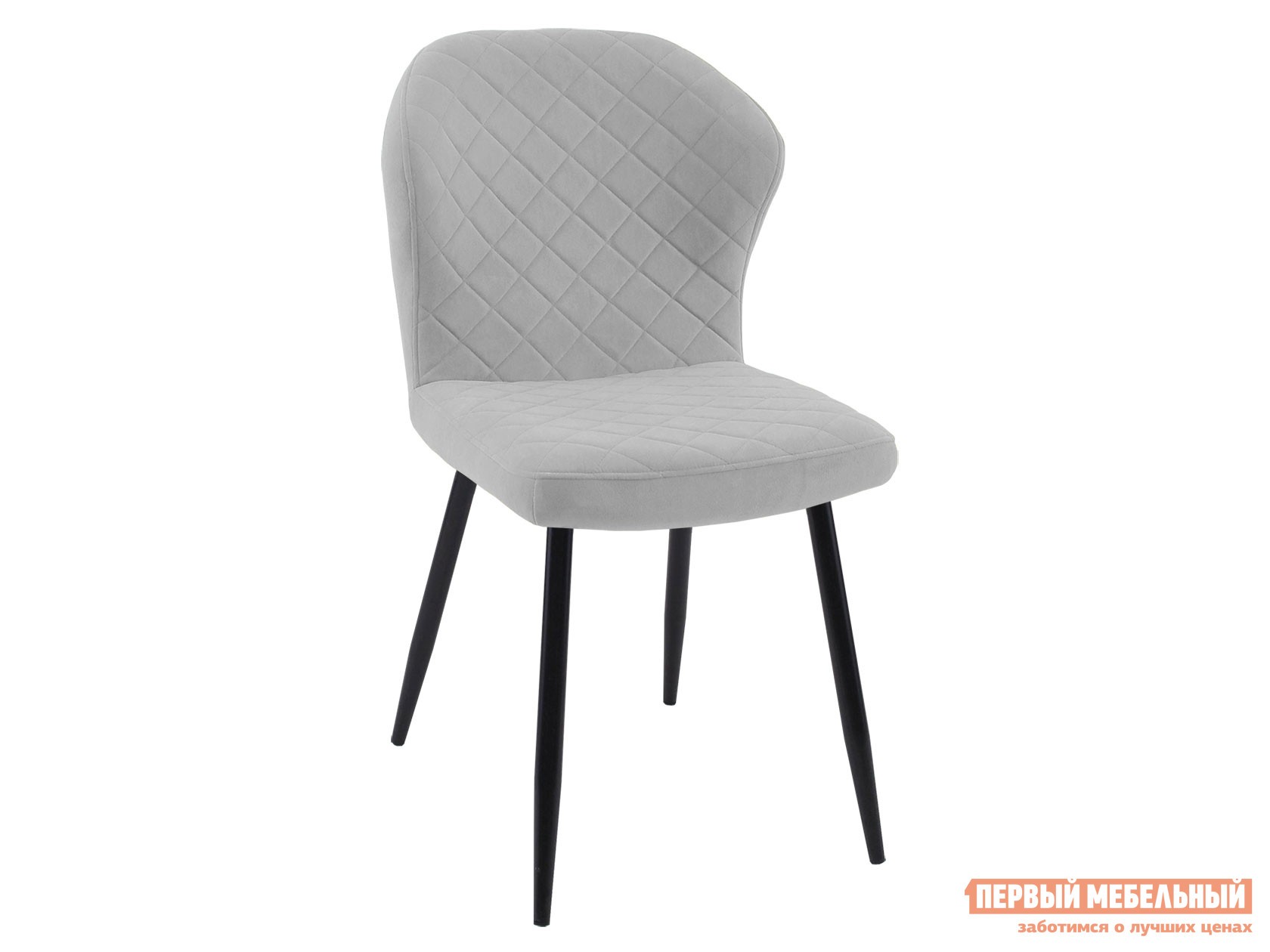 Стул  DikLine 239 Светло-серый, микровелюр / Черный