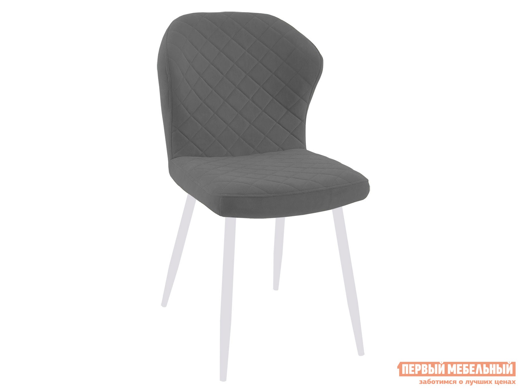 Стул  DikLine 239 Серый, микровелюр / Белый