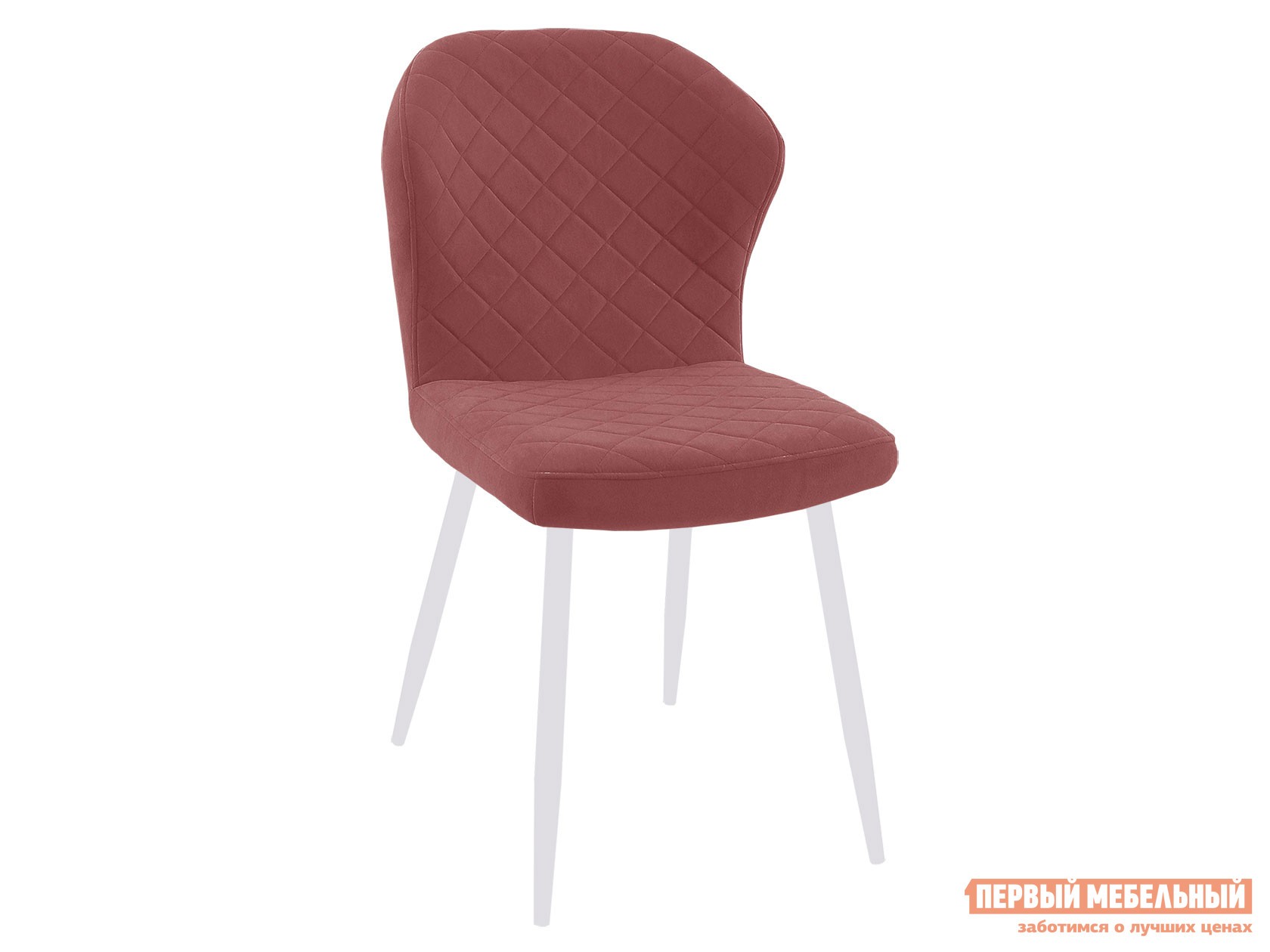 Стул  DikLine 239 Розовый, микровелюр / Белый