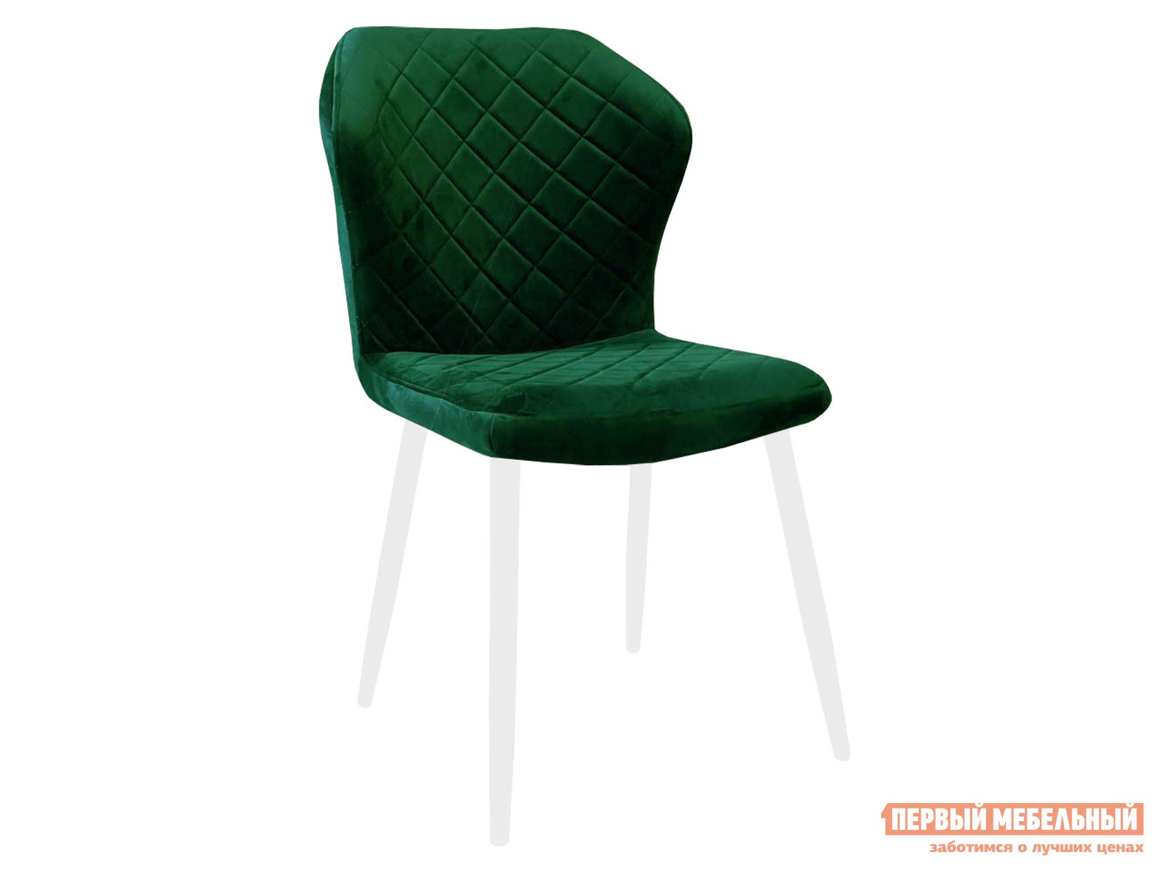 Стул  DikLine 239 Изумруд, микровелюр / Белый