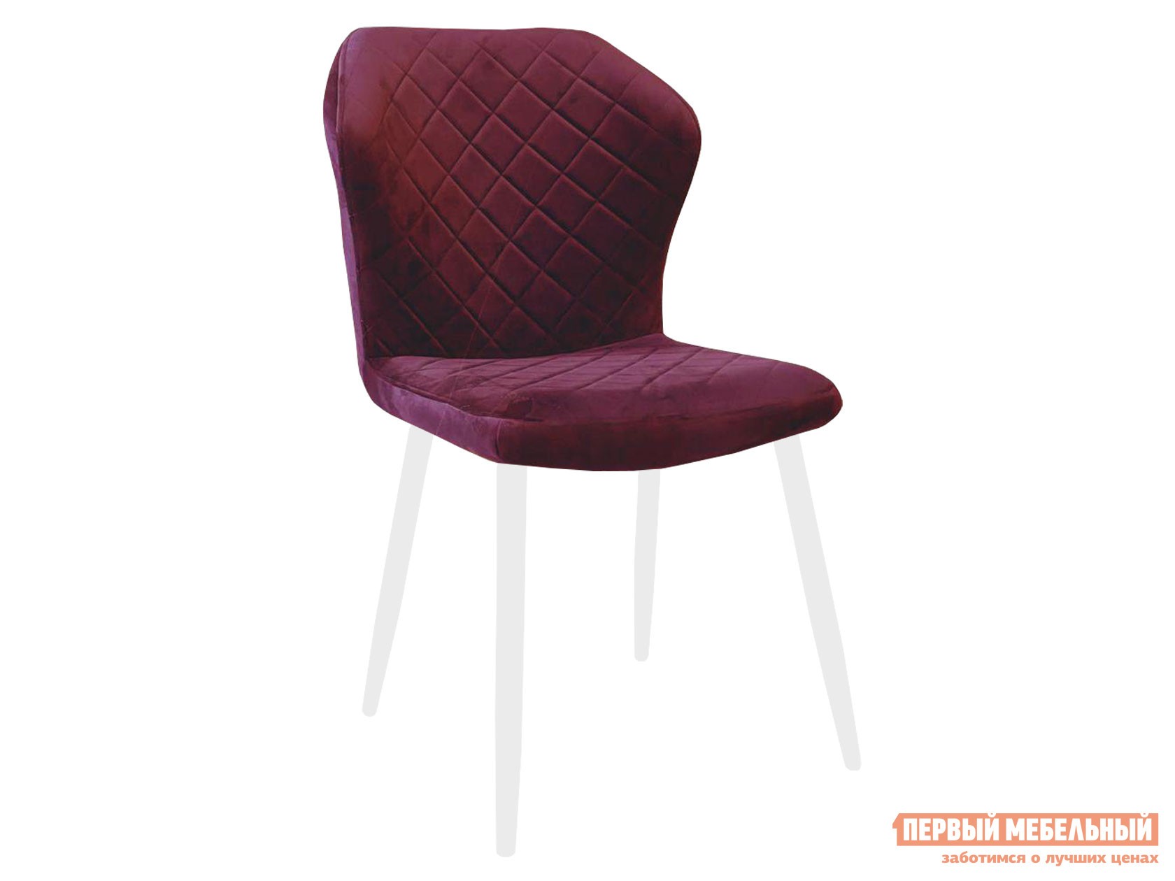 Стул  DikLine 239 Бордо, микровелюр / Белый