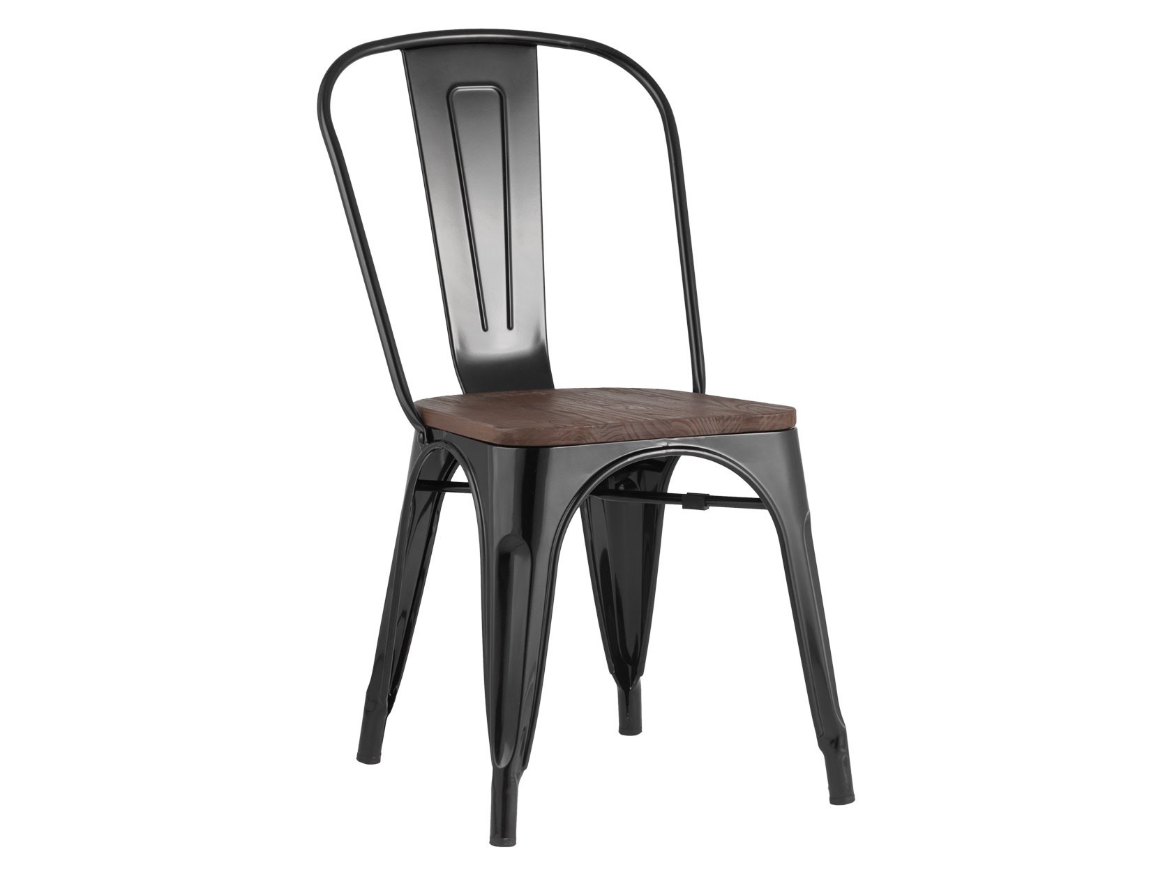 Стул  Толикс М Черный глянец / Темное дерево