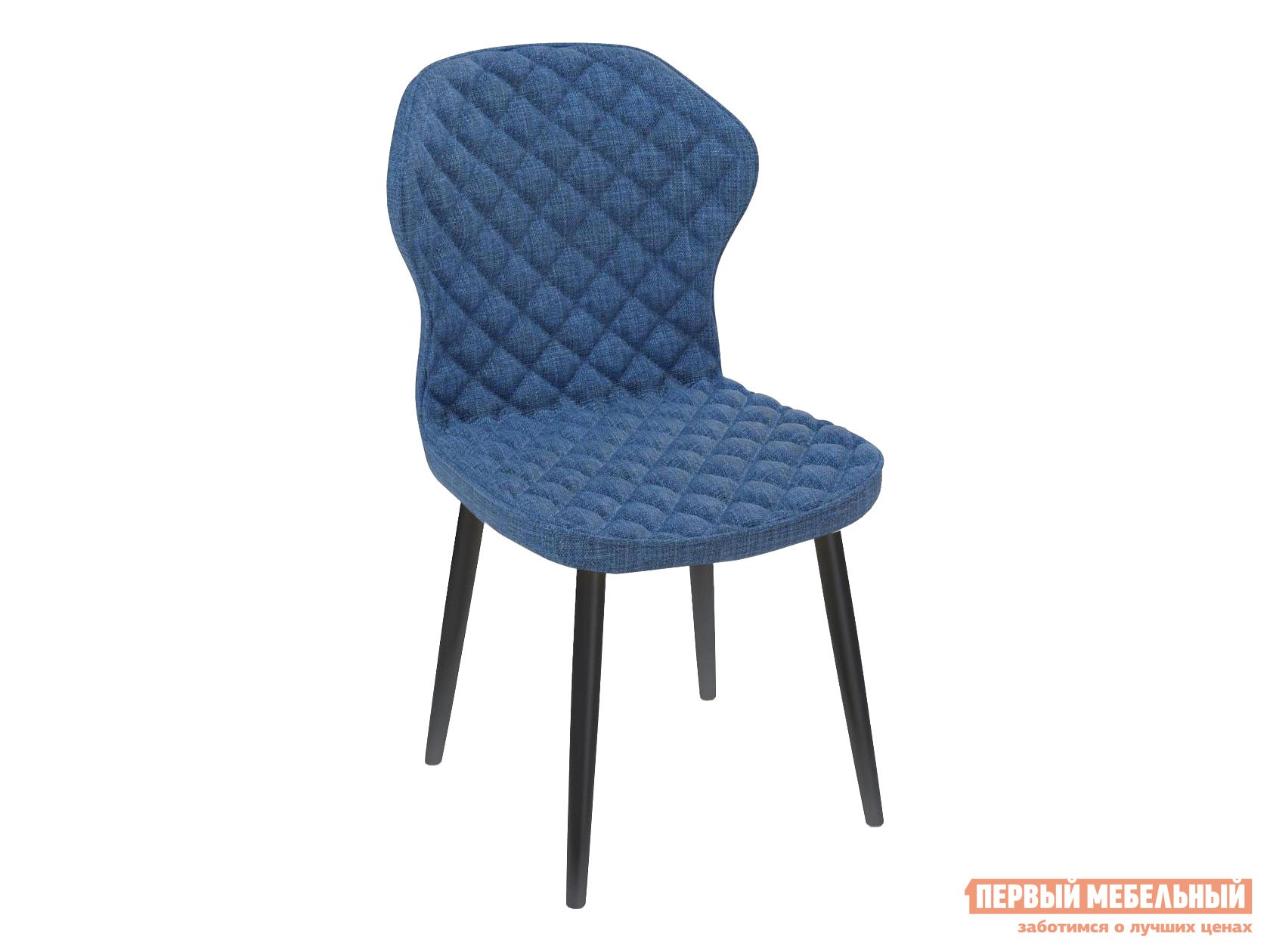 Стул  Тамри Синий Elain №14, рогожка / Черный, металл